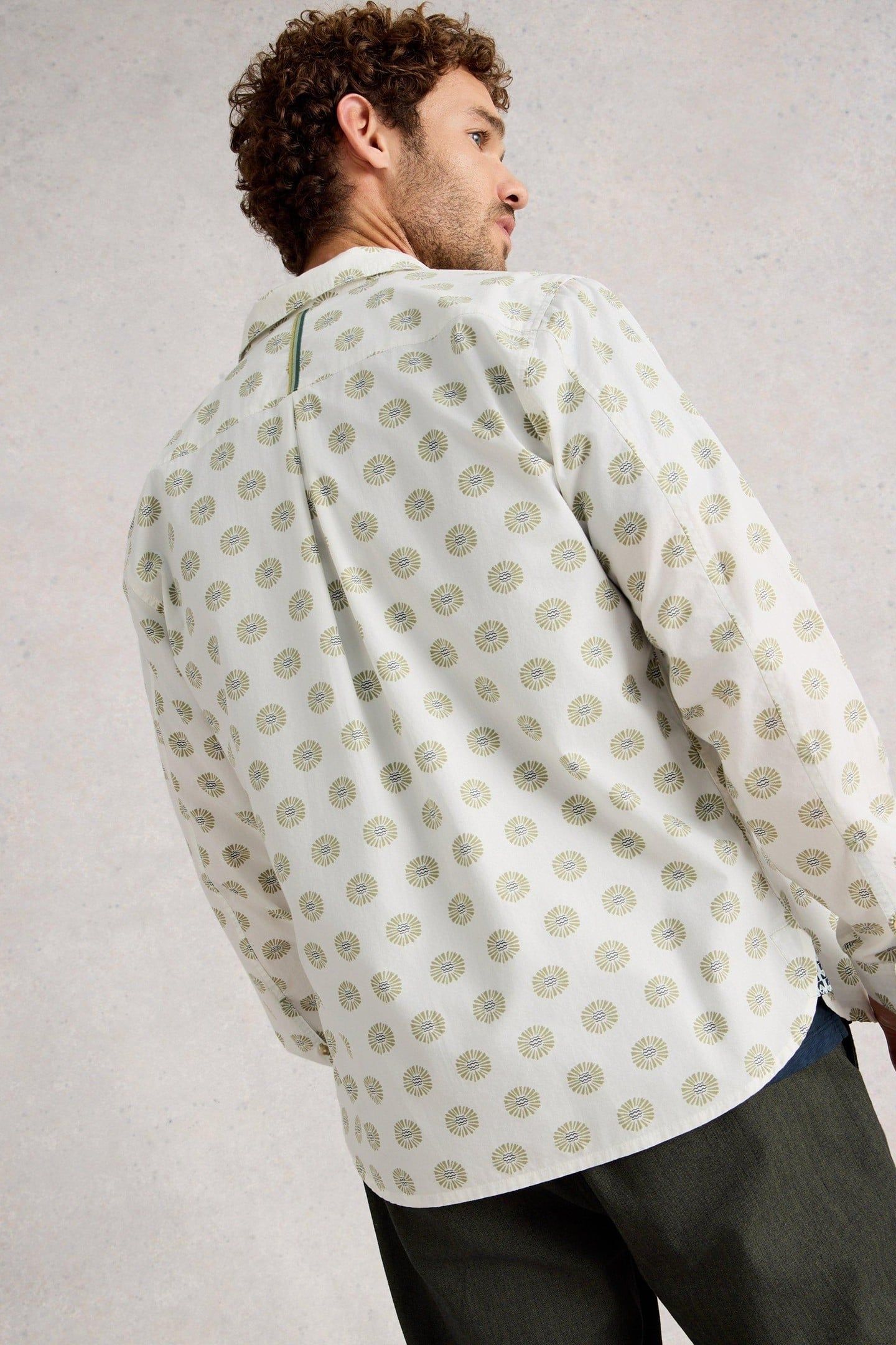 FINSBURY RUSTIC PRINT SHIRT WHITE PRINT 3