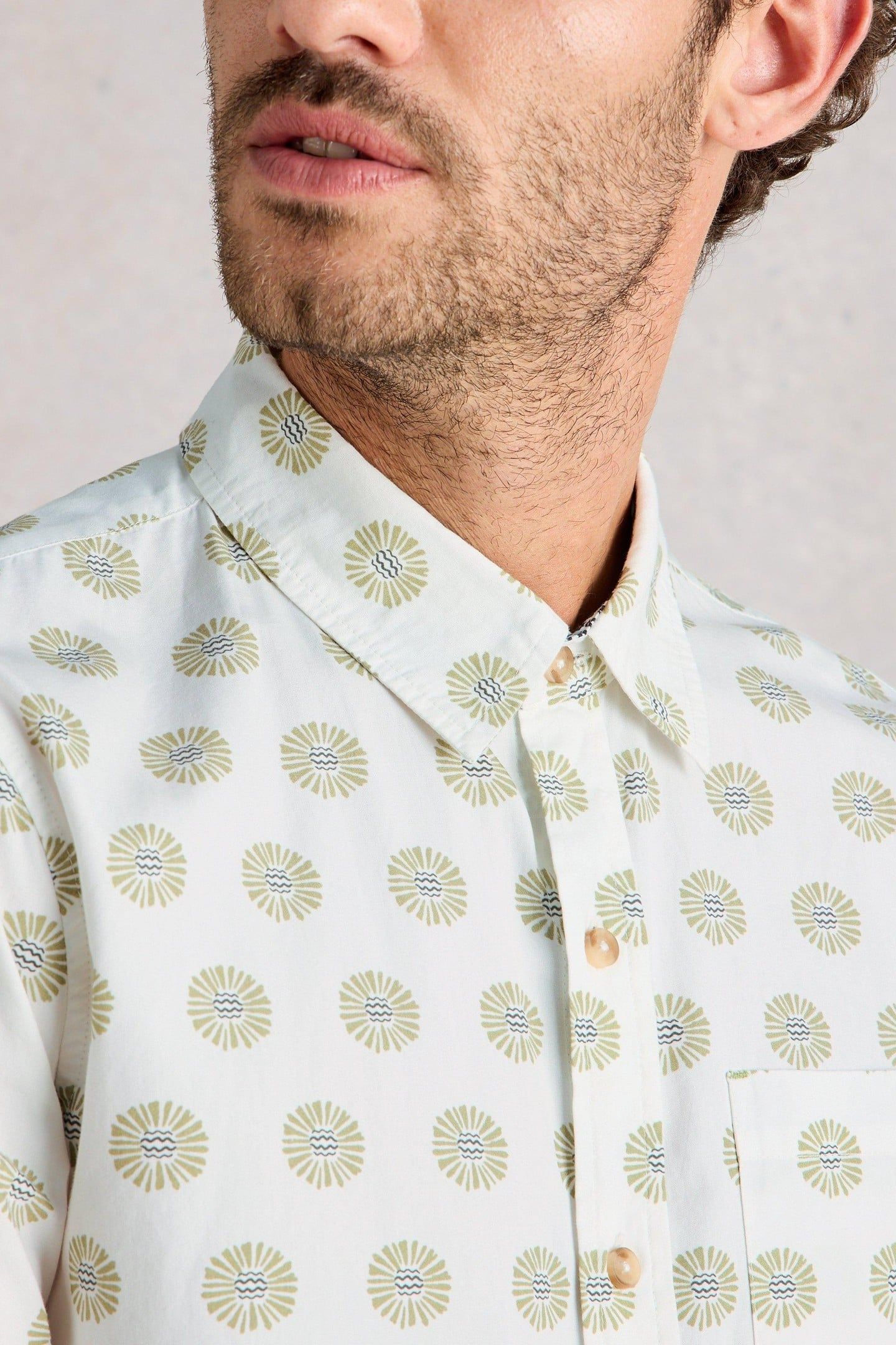 FINSBURY RUSTIC PRINT SHIRT WHITE PRINT 6