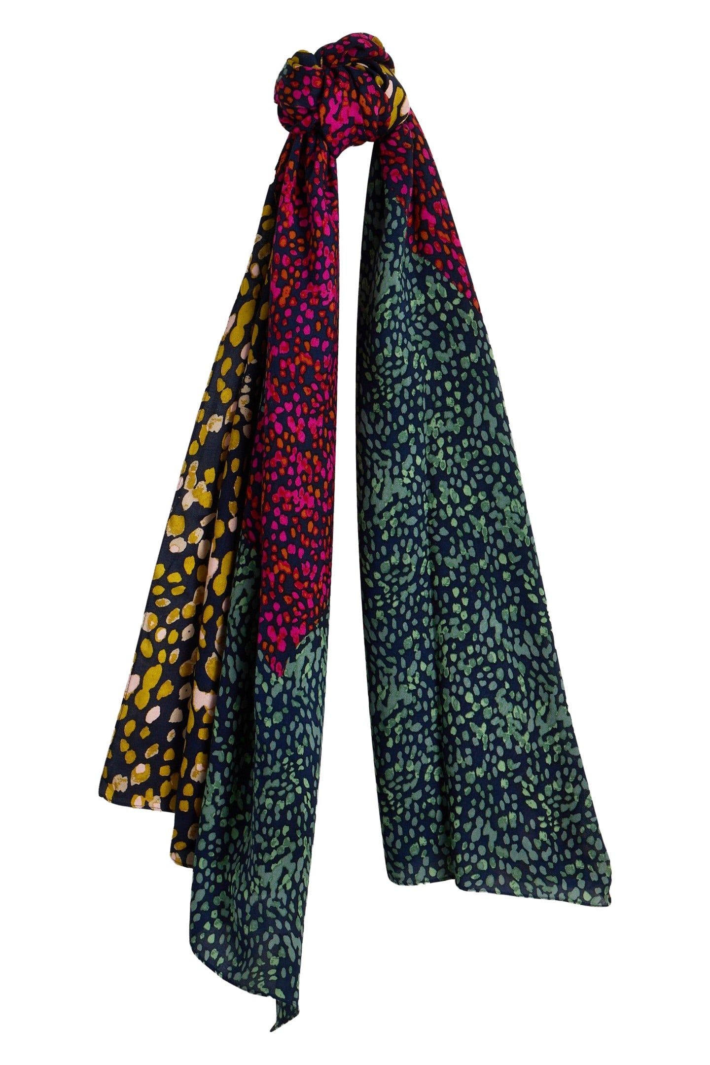 SOPHIE PRINTED SCARF CHARTREUSE MULTI 2
