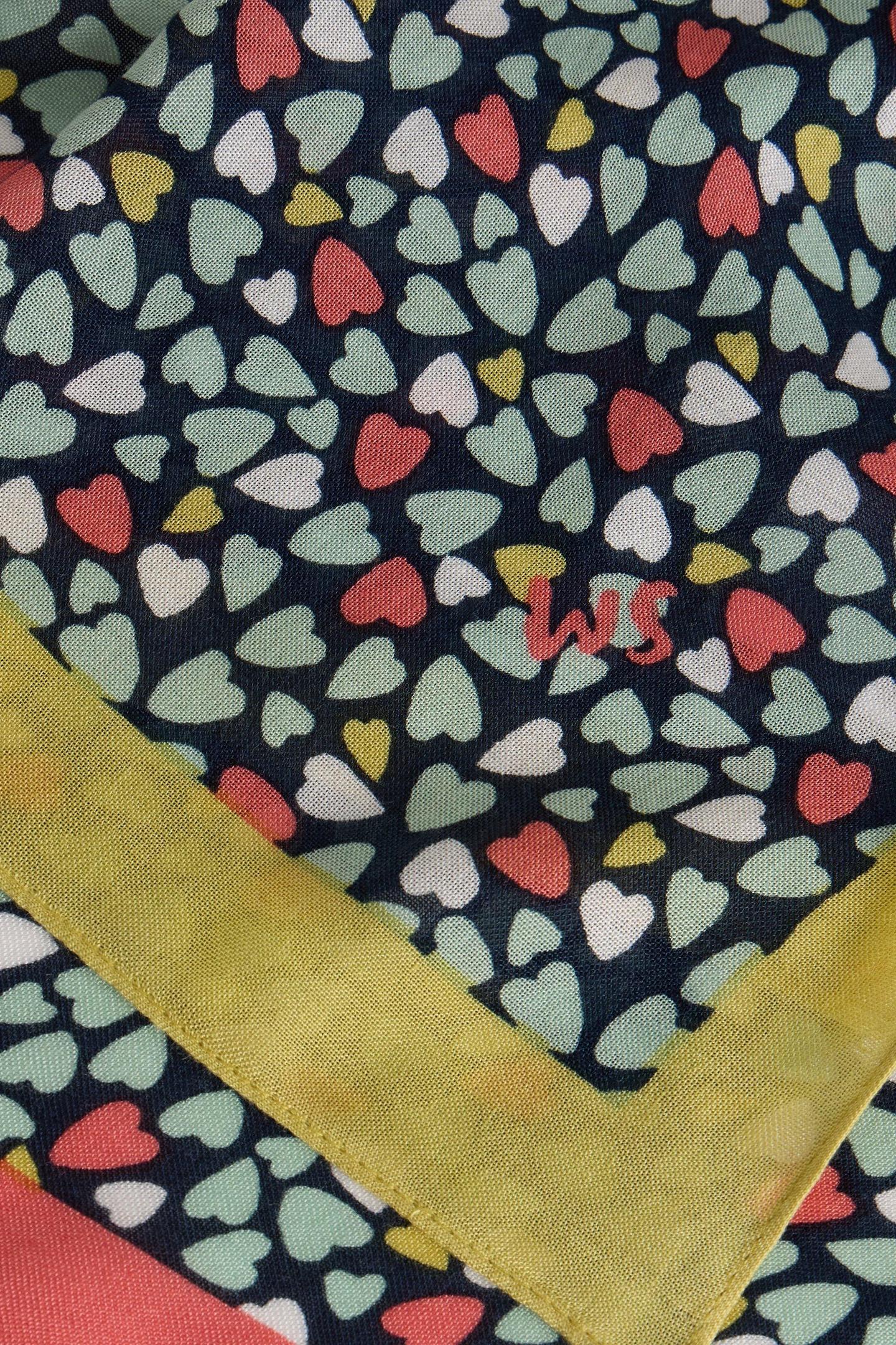 SOPHIE PRINTED SCARF NAVY PRINT 3