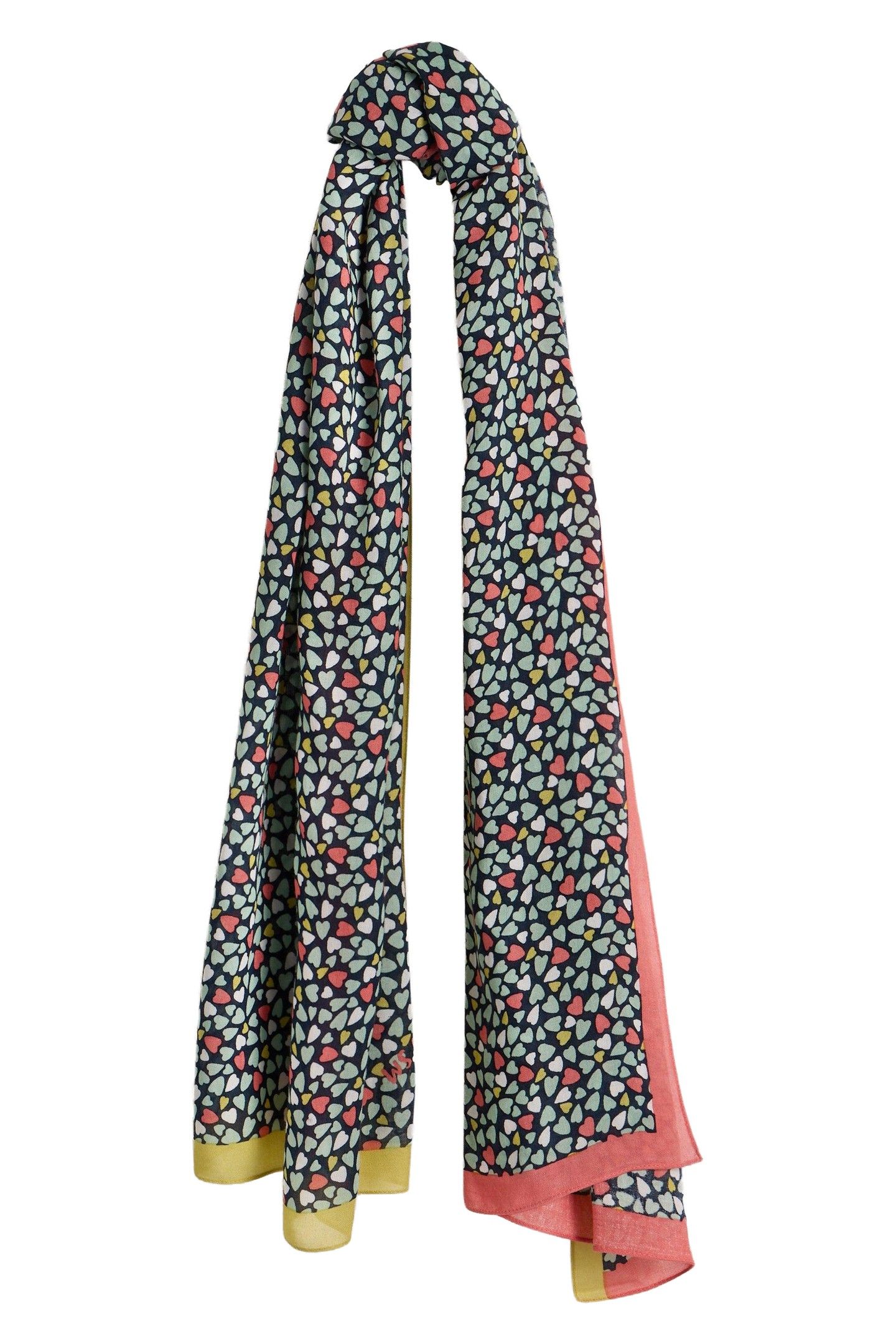 SOPHIE PRINTED SCARF NAVY PRINT 2
