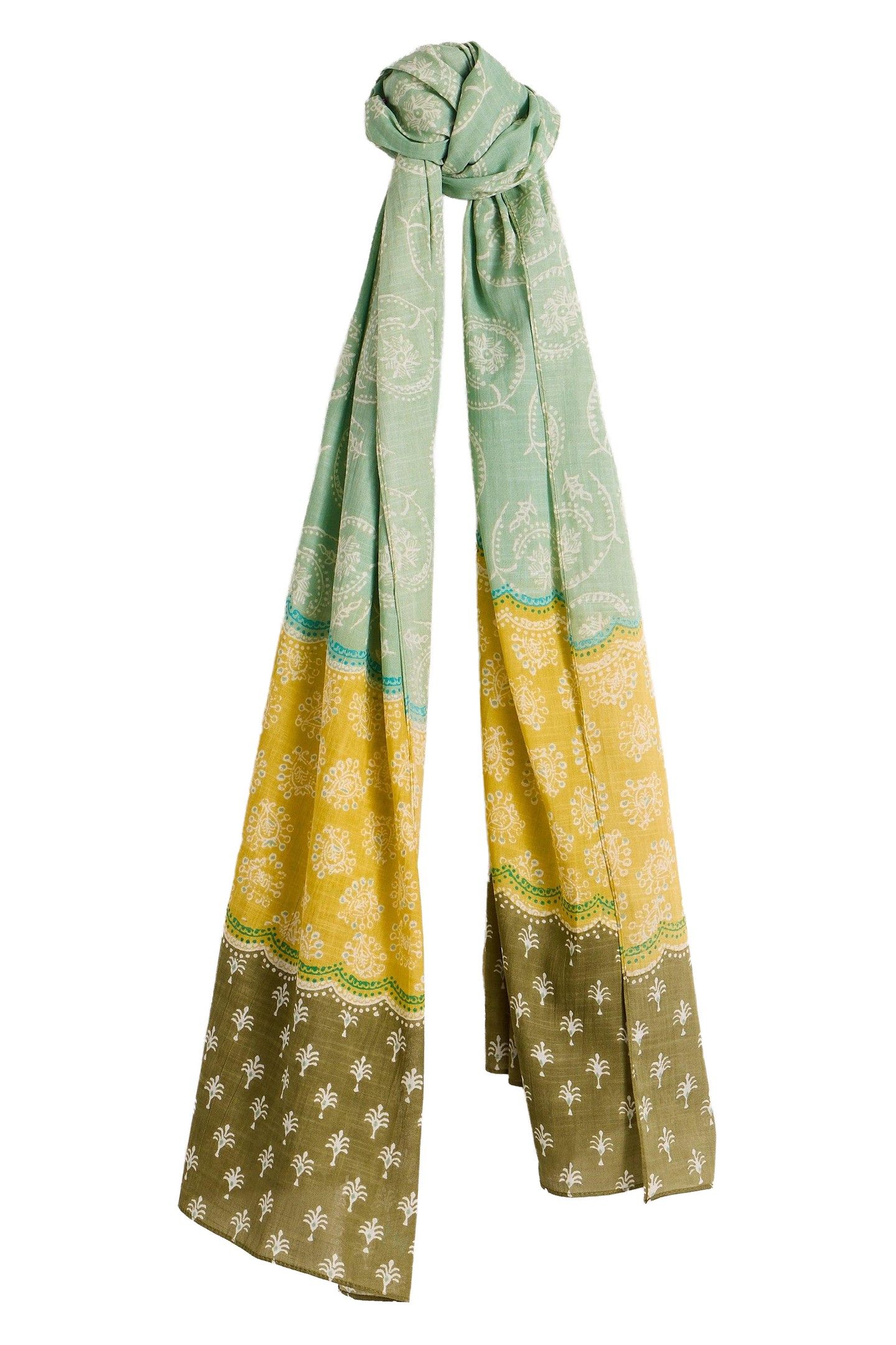 CALLIE PRINTED SCARF GREEN PRINT 2