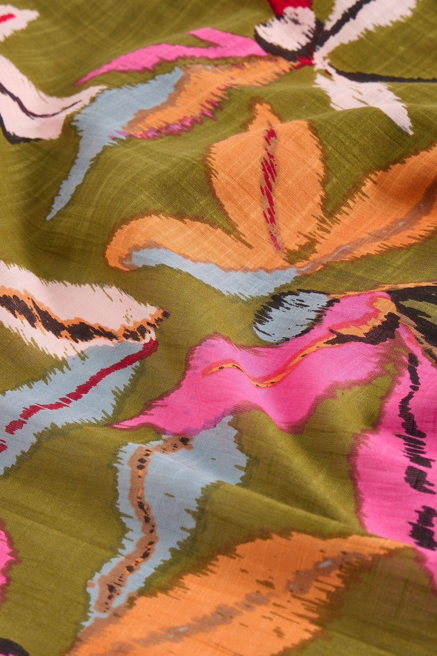 CALLIE PRINTED SCARF GREEN MULTI 3