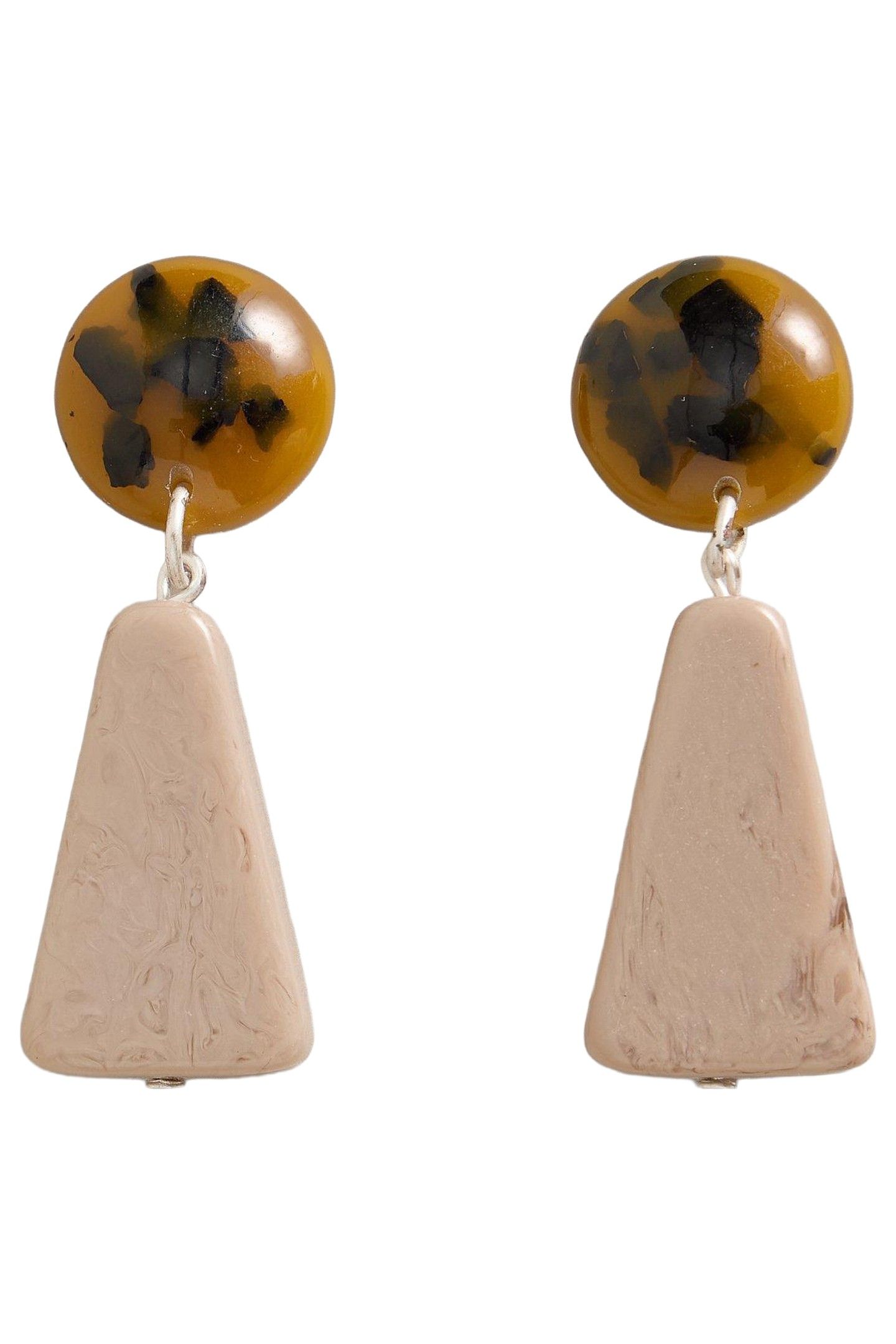 BEA RESIN DROP EARRING BROWN MULTI 2