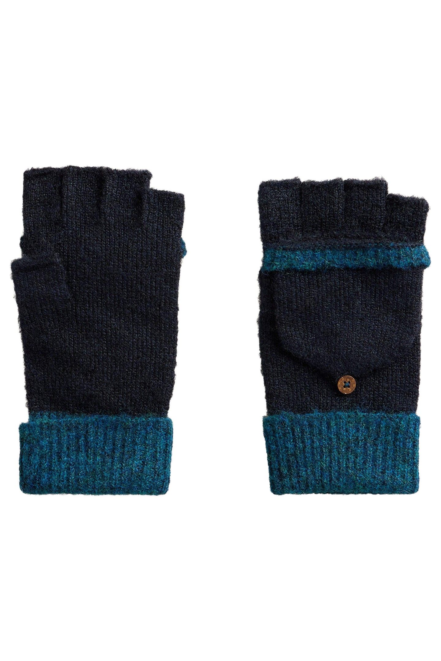 EMMA KNITTED FLIP MITT DARK NAVY 2