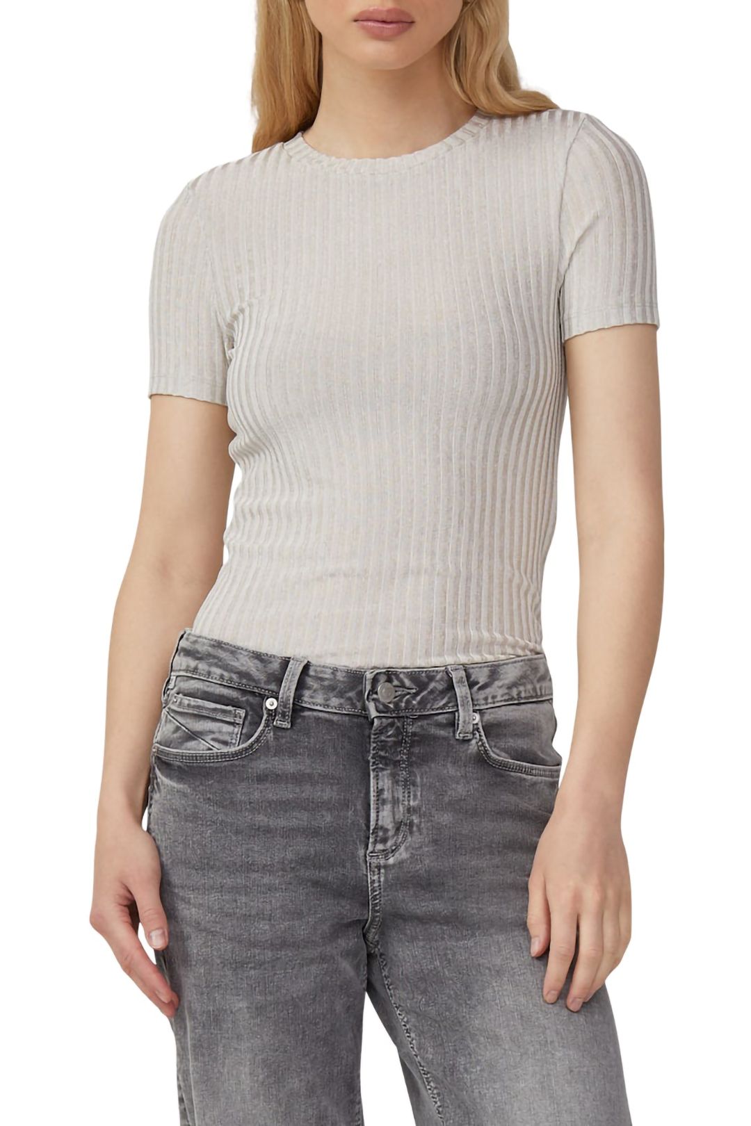 S.OLIVER-QS T-SHIRTS WHITE SILVER 1