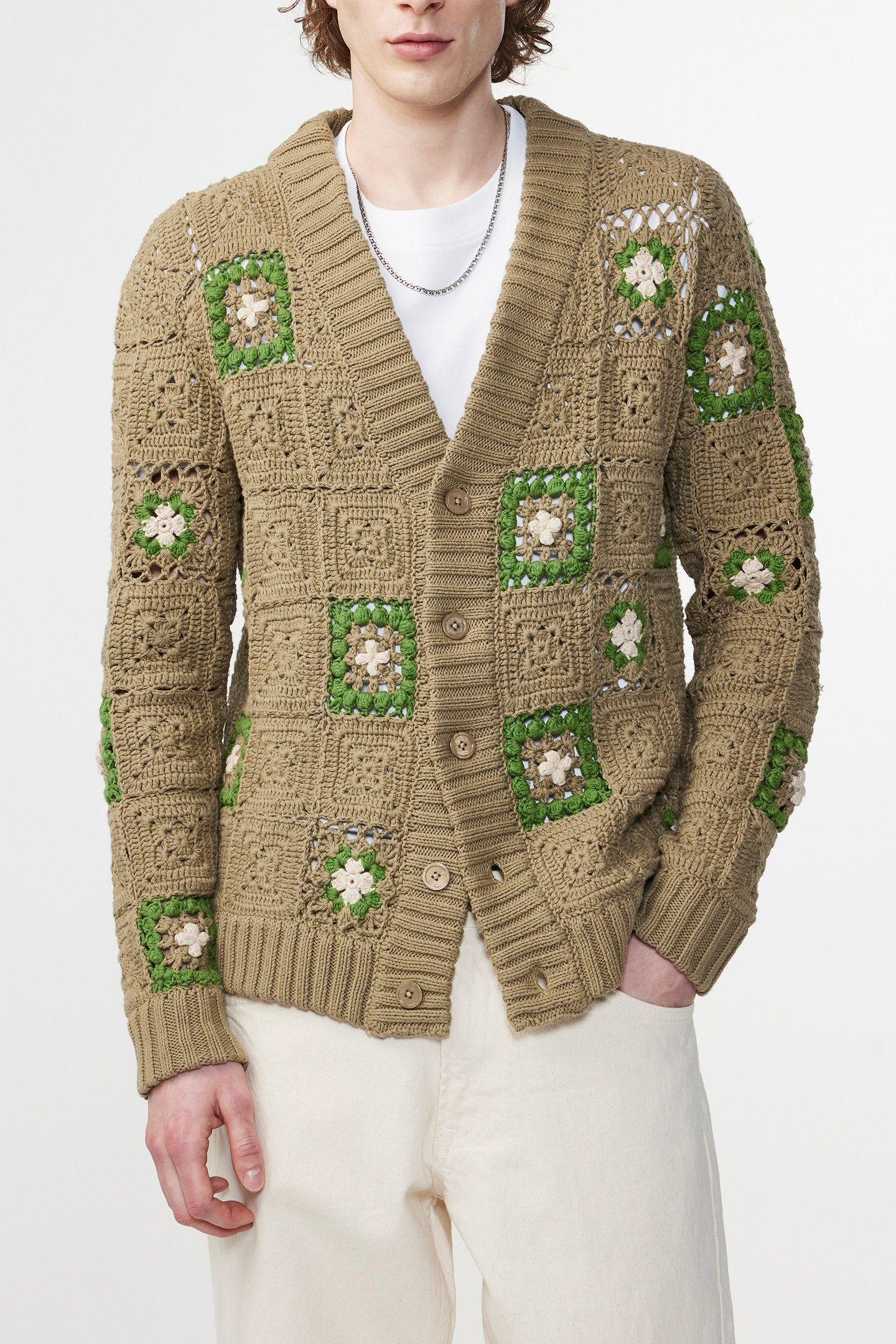NATE CARDIGAN 6603 KHAKI BEIGE 2