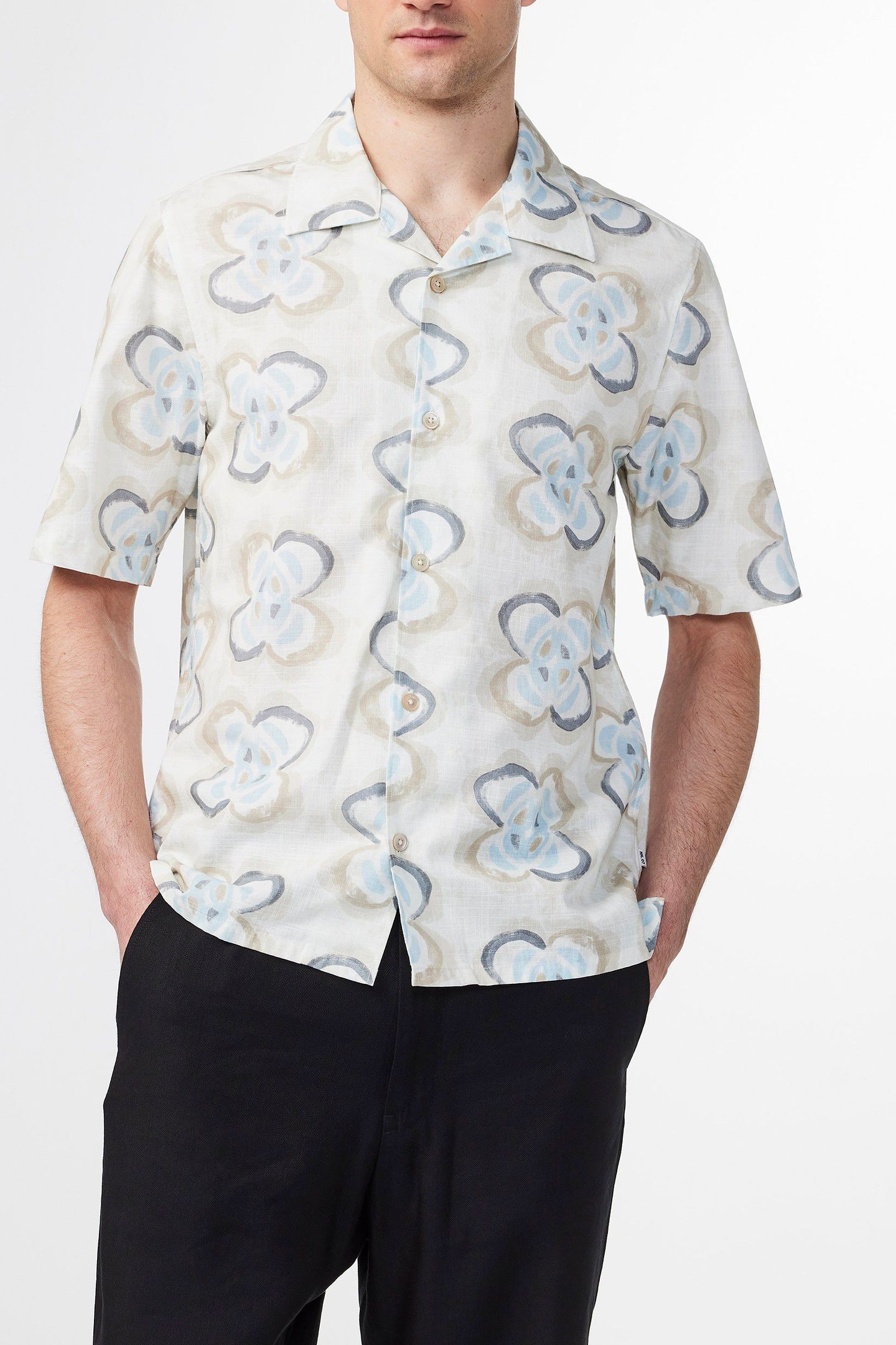 OLE SS SHIRT 5210 ECRU PRINT 2