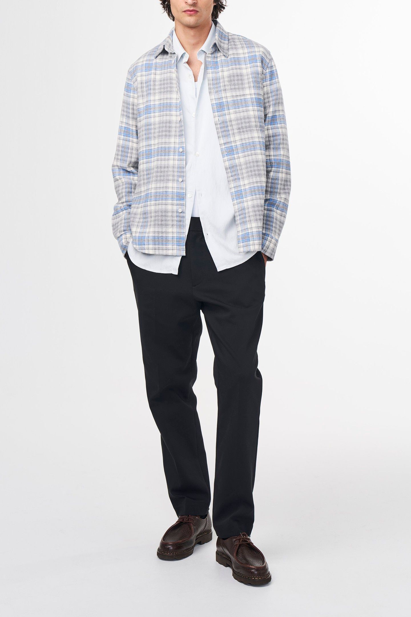 ARNE SHIRT 5166 GREY CHECK 1