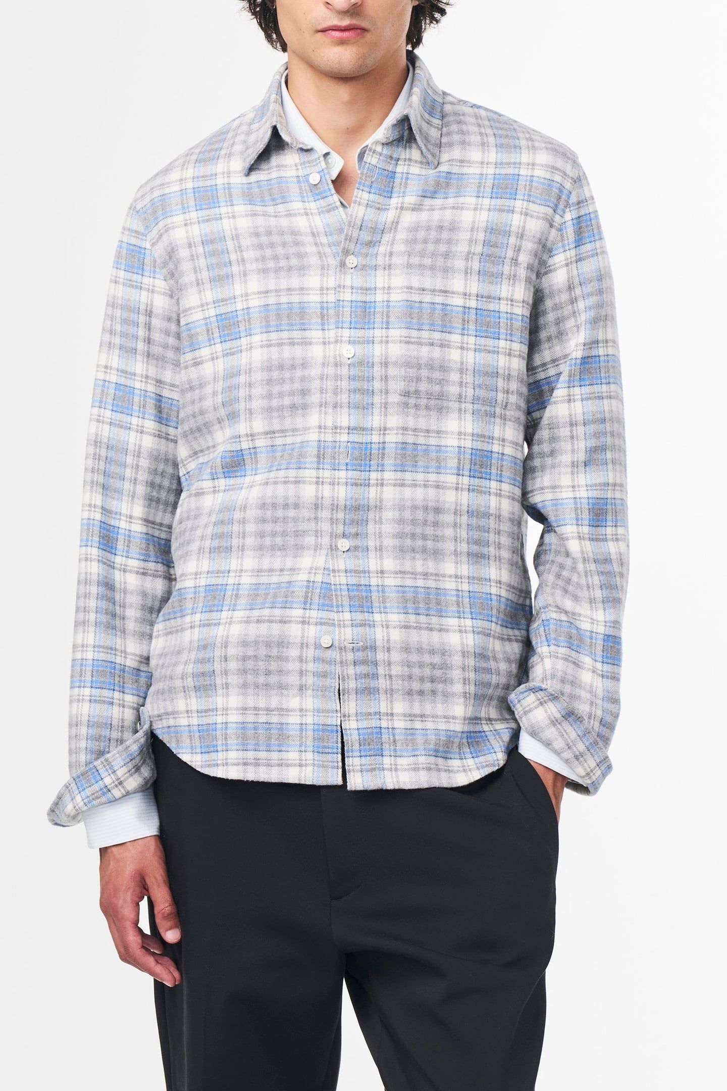 ARNE SHIRT 5166 GREY CHECK 2