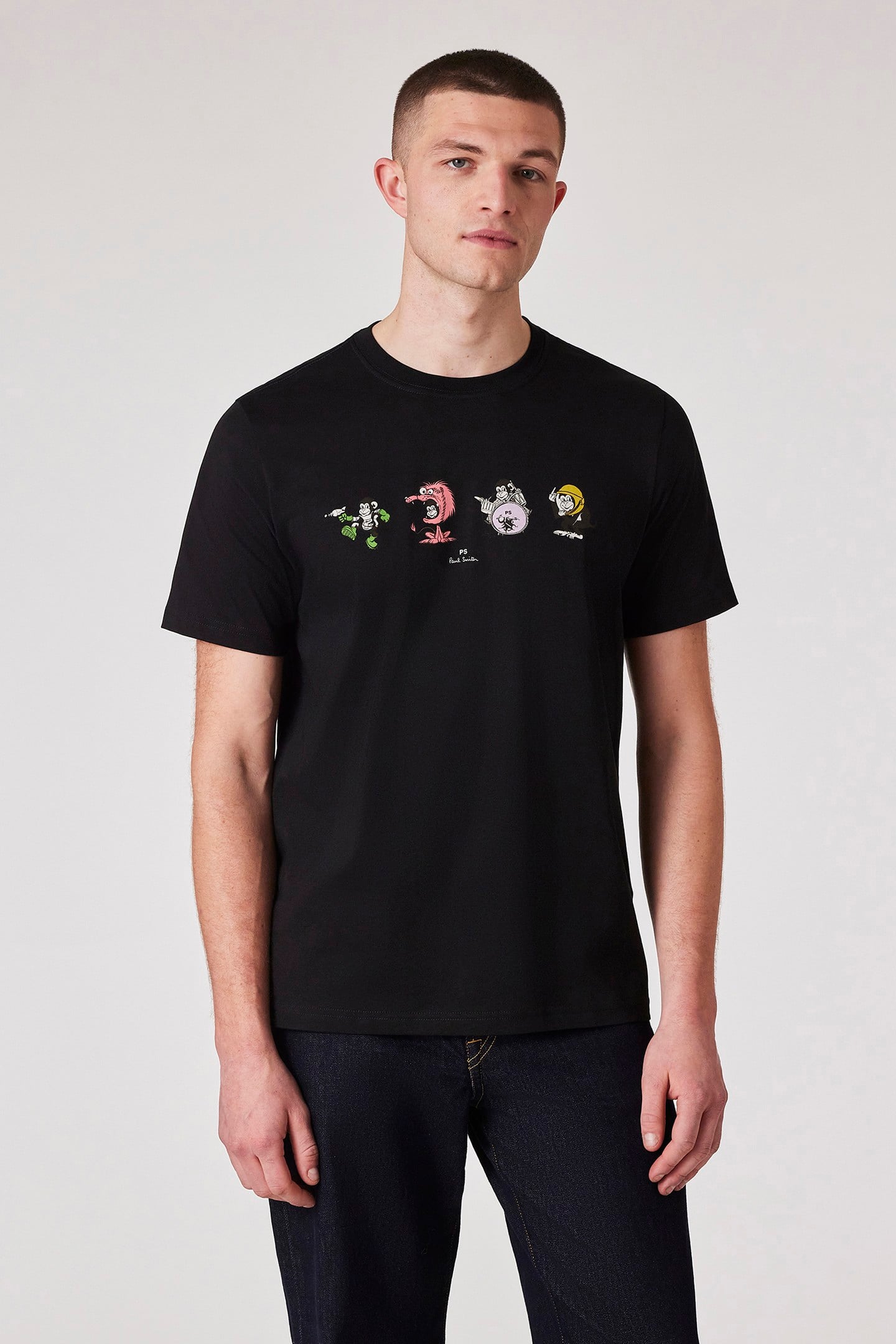 MENS REG FIT TSHIRT 4 MONKIES BLACK 1