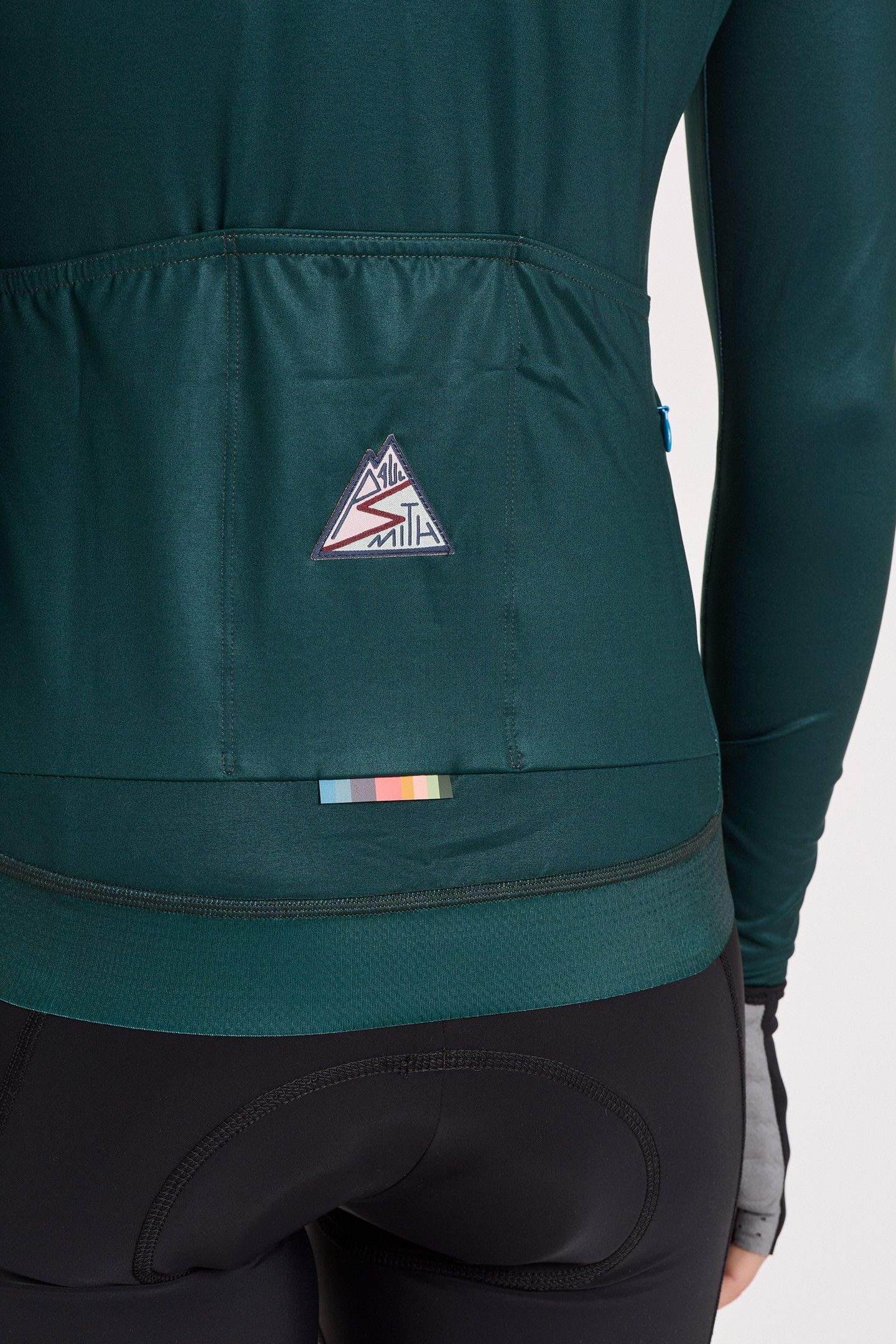 WOMENS CYCLE JERSEY L/S ARTIST STRIPE VERY DARK GREEN 6