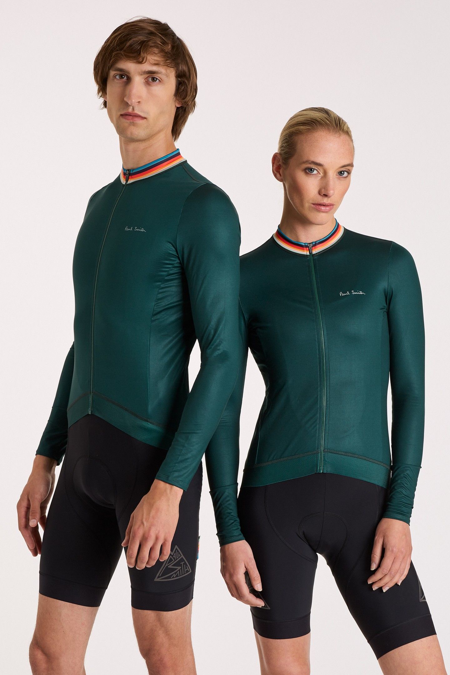 WOMENS CYCLE JERSEY L/S ARTIST STRIPE VERY DARK GREEN 3