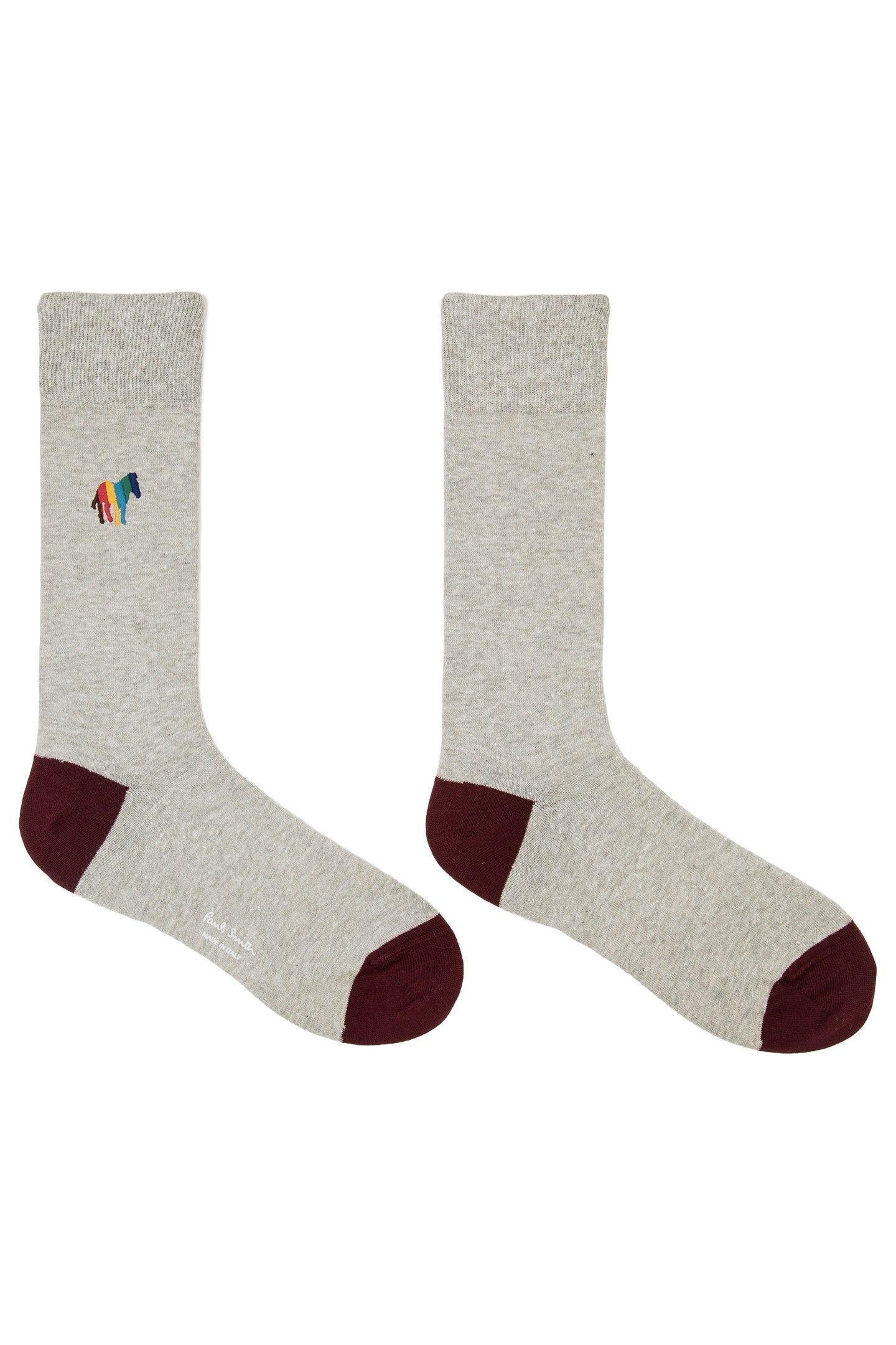 MEN SOCK BOLD ZEBRA EMB OFF WHITE 2