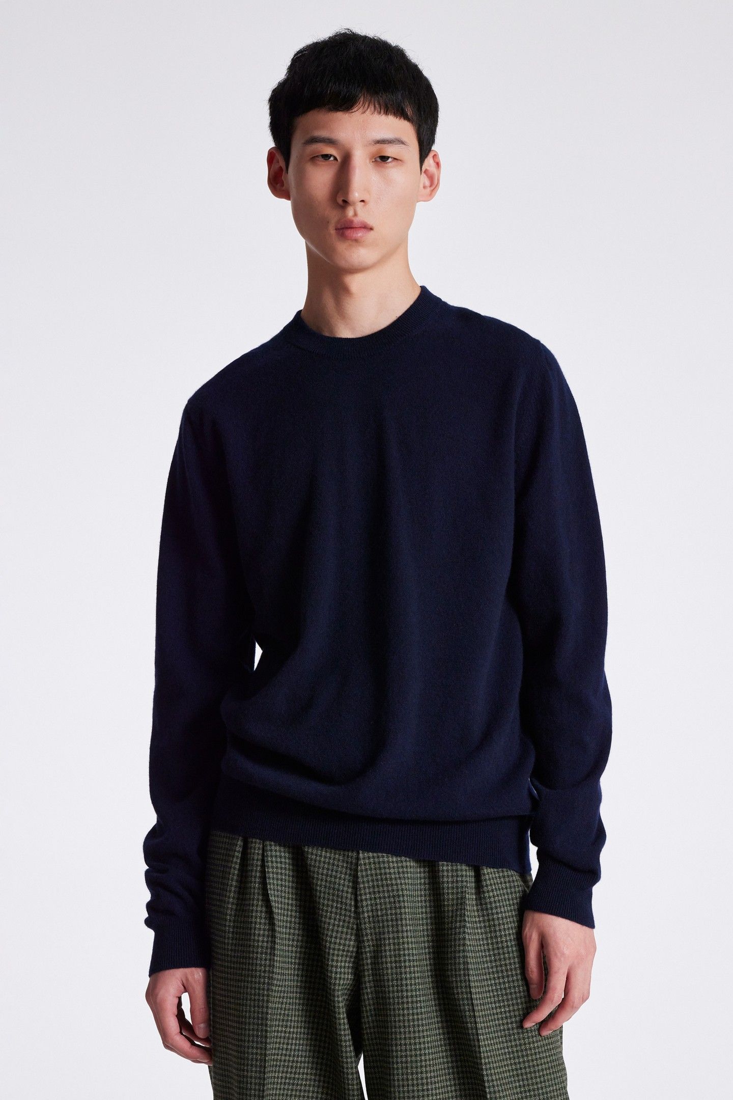 GENTS PULLOVER CREW NECK VERY DARK NAVY 2