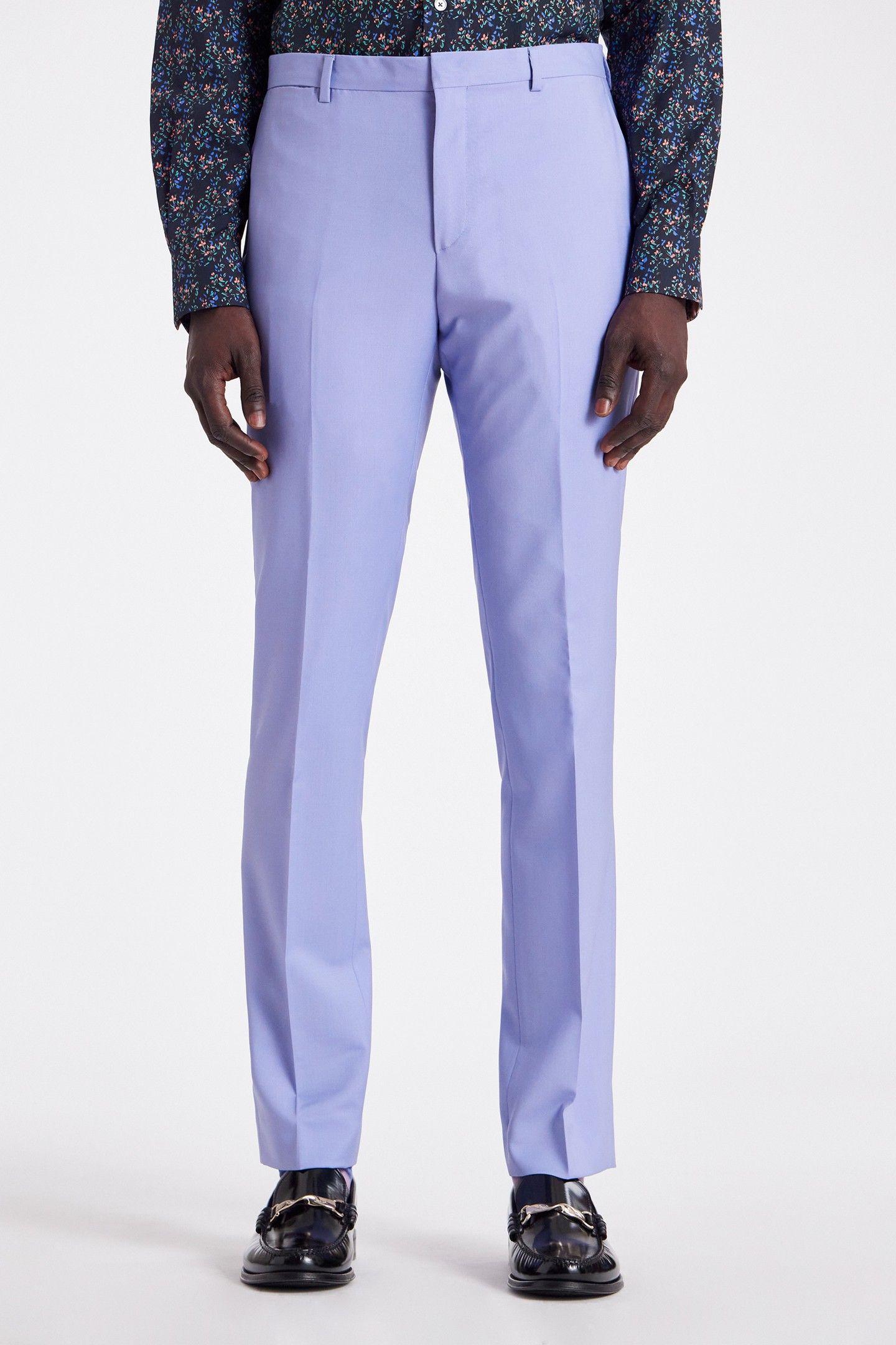 MENS SLIM FIT 2BTN SUIT PURPLE 3