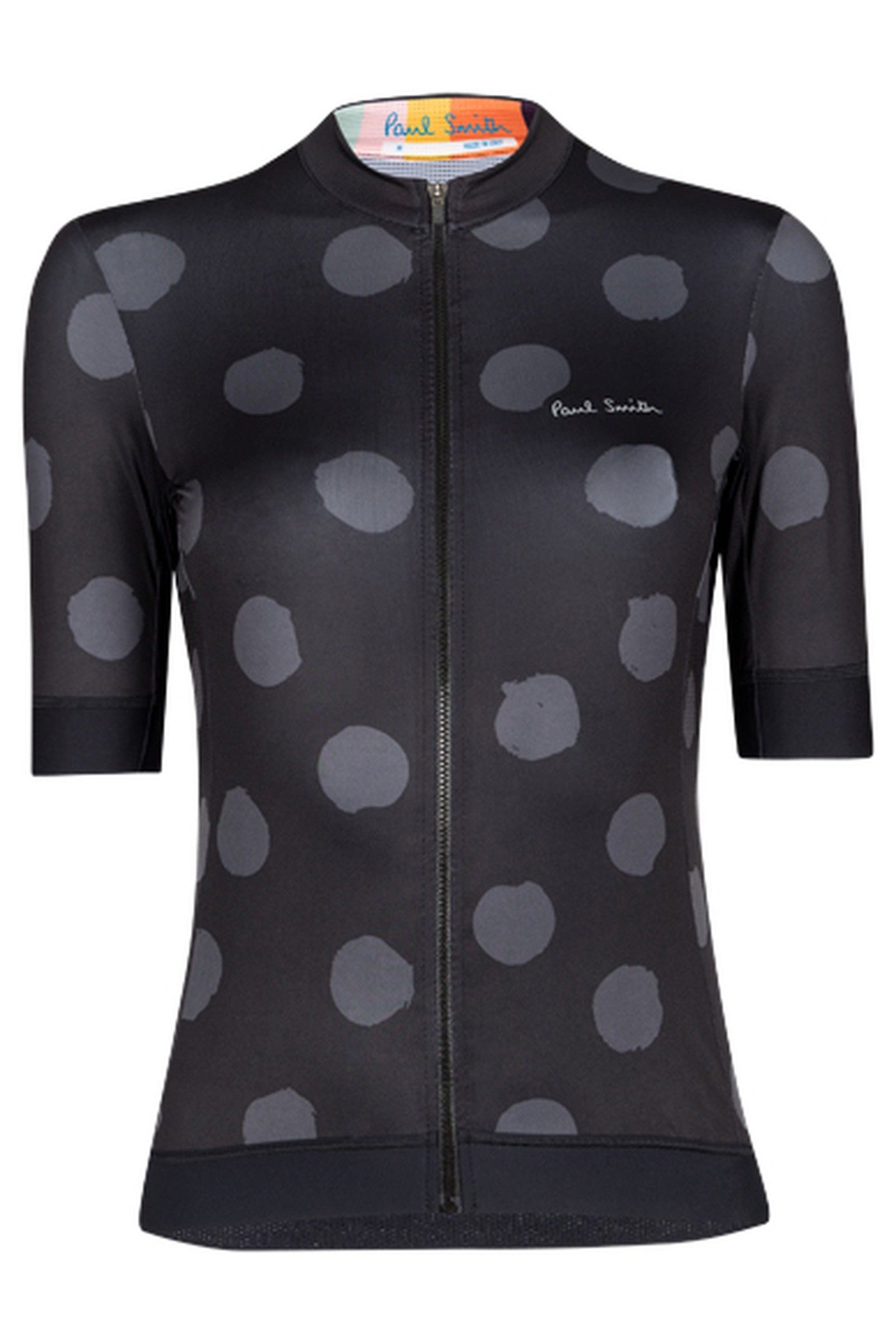 WOMENS CYCLE JERSEY S/S POLKA BLACK 1