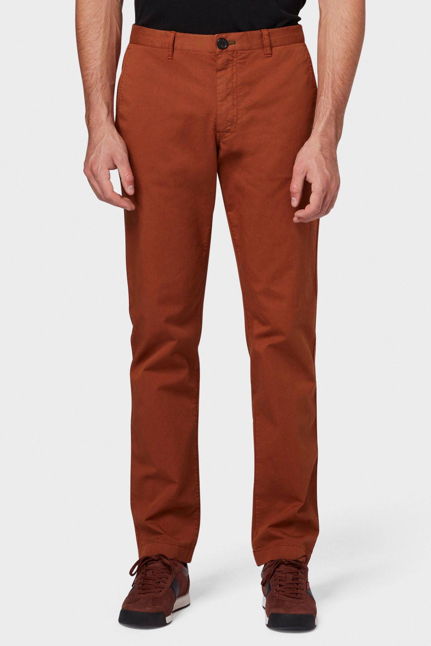 MENS MID FIT STITCHED CHINO MUD 1