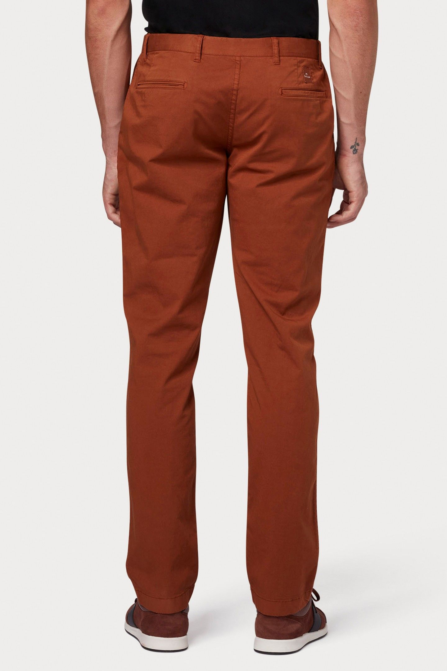 MENS MID FIT STITCHED CHINO MUD 2
