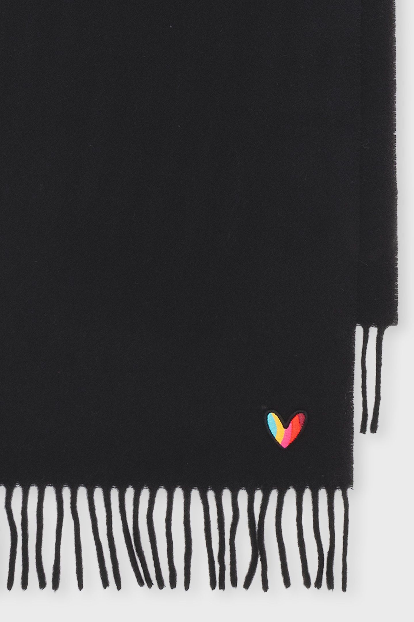 WOMENS SWIRL HEART SCARF BLACK 2