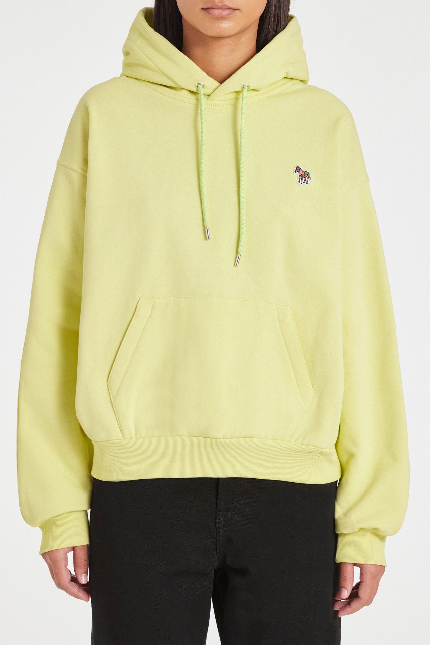 WOMENS ZEBRA HOODY YELLOW 1