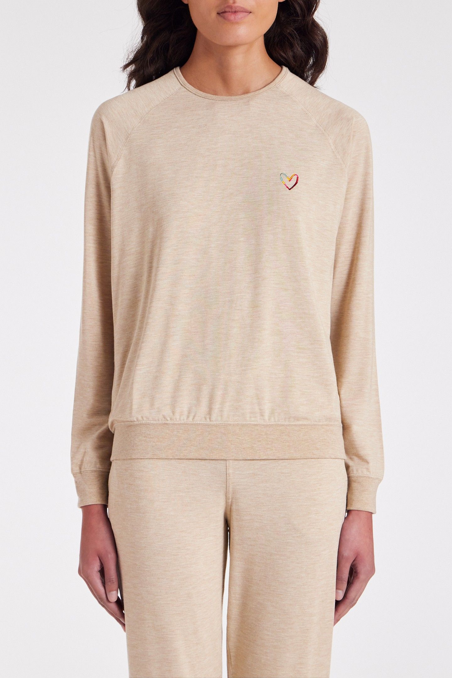 WOMEN L/S TOP MODAL TAN 1