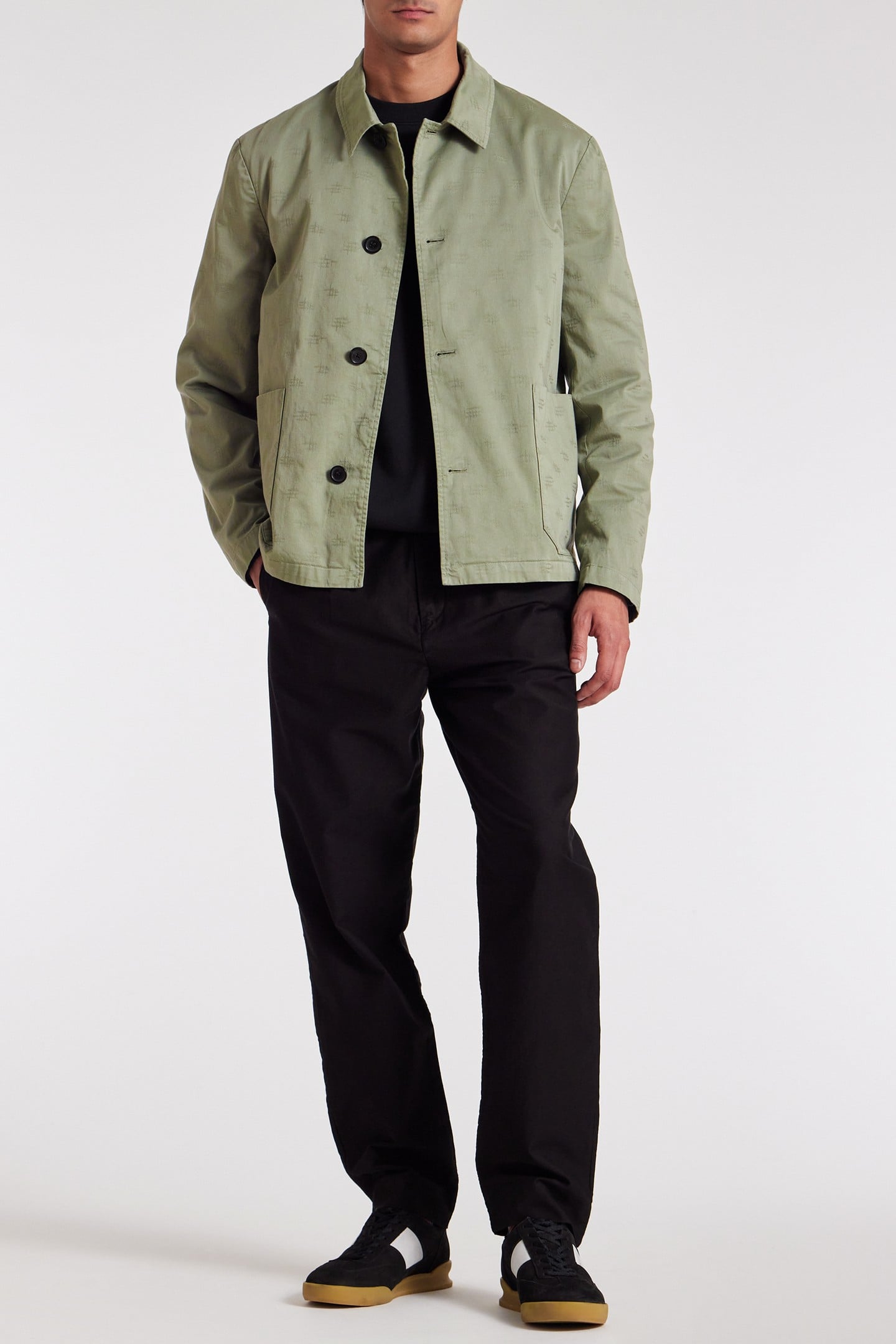 MENS PLEATED TROUSER BLACK 2
