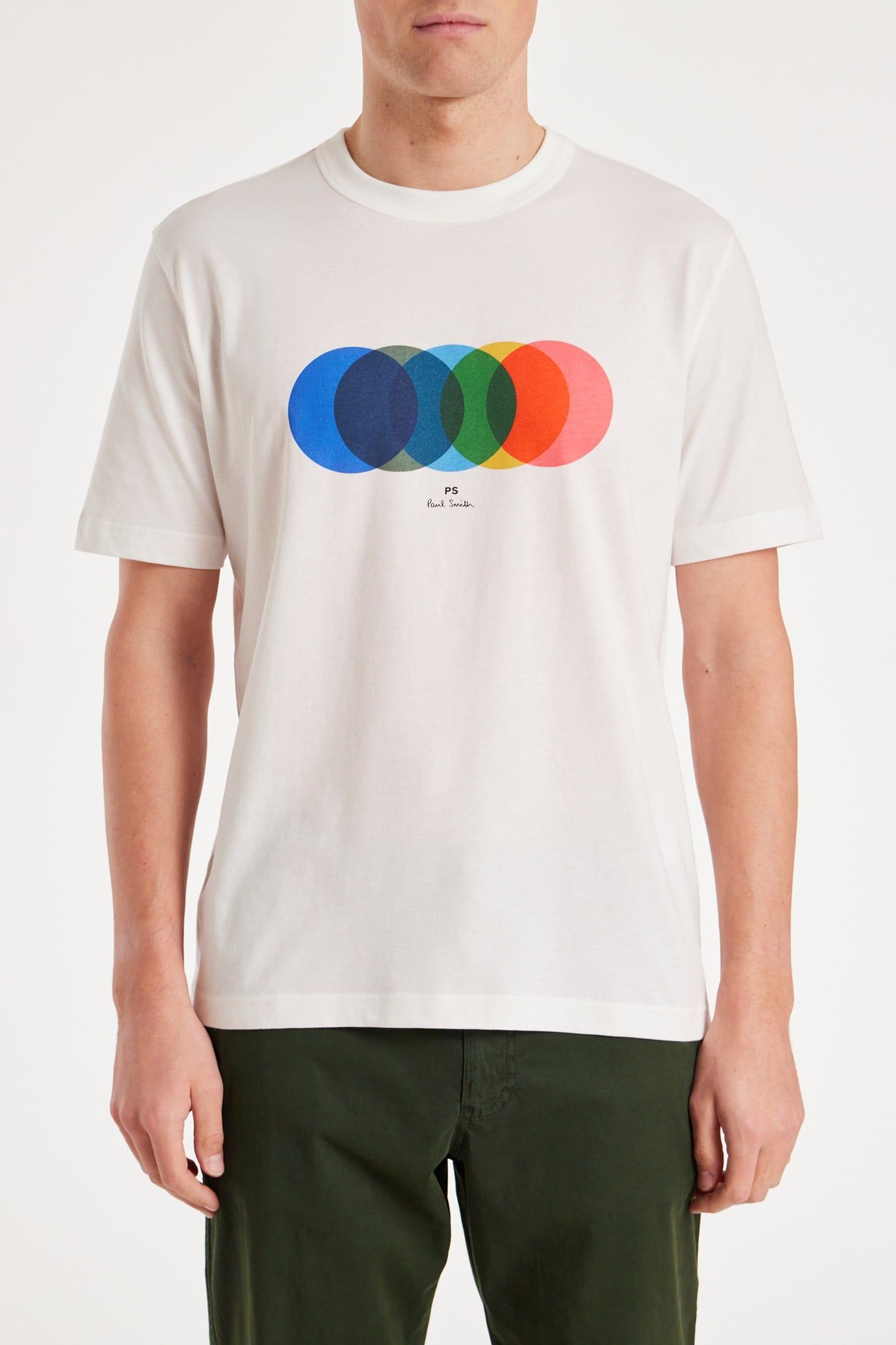 MENS SS TSHIRT CIRCLES OFF WHITE 1