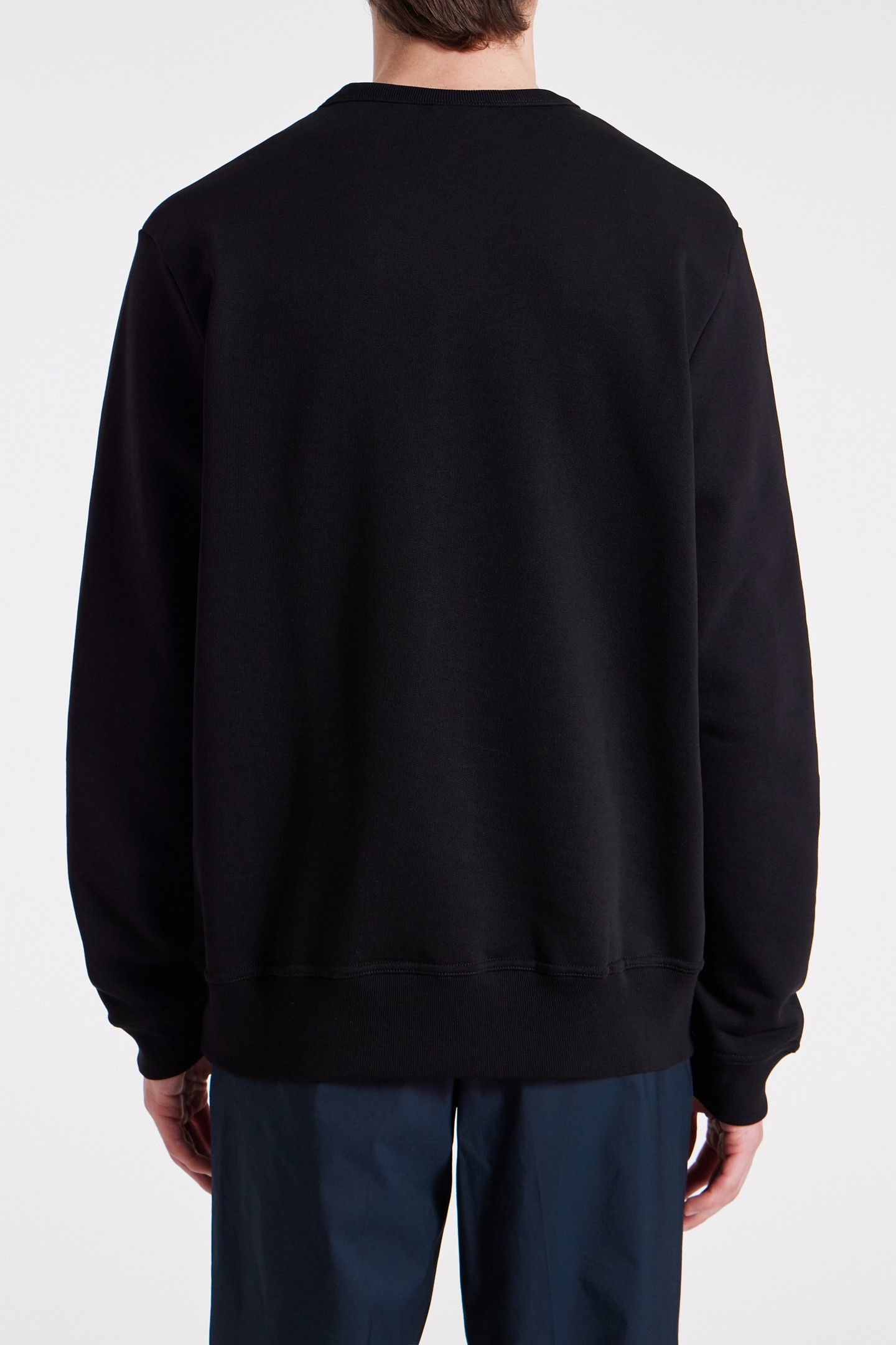 MENS REG FIT CREW NECK SWEAT BLACK 2