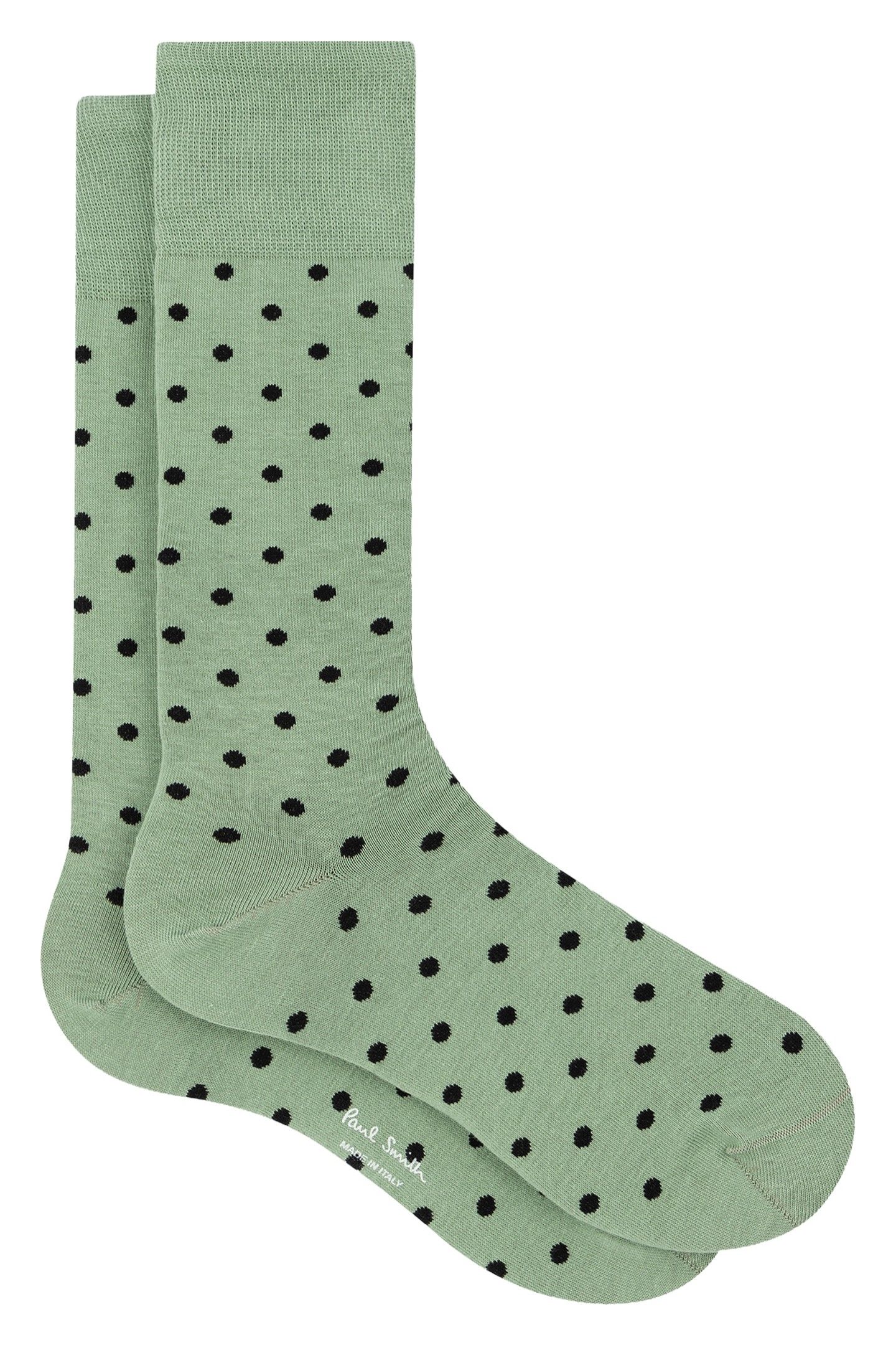 MEN SOCK FERNANDO POLKA EMERALD GREEN 1