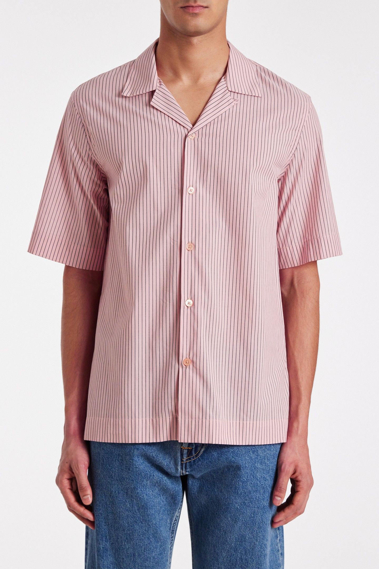 MENS S/S REGULAR FIT SHIRT PINK 1
