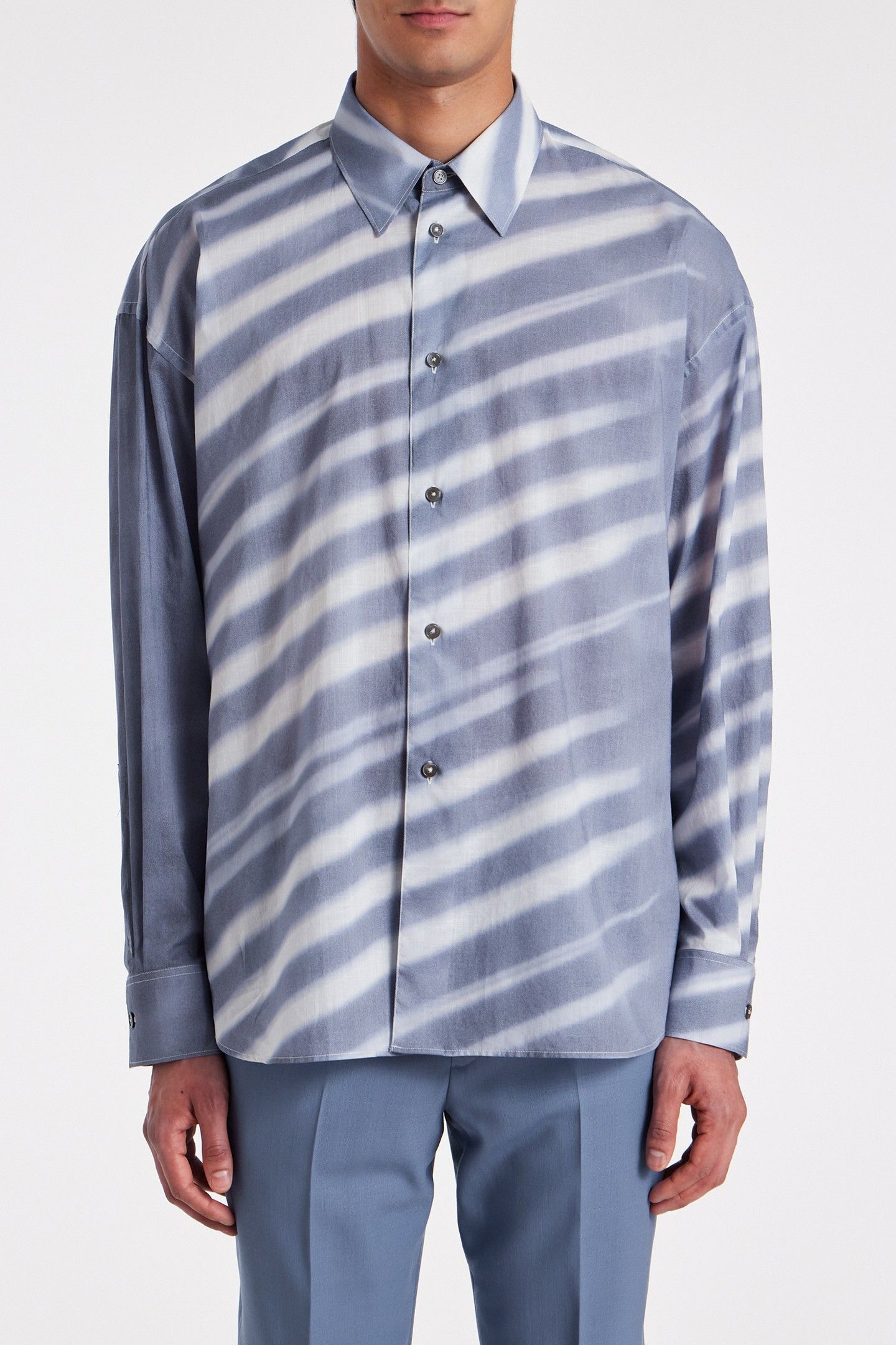 MENS S/C OVERSIZED SHIRT LIGHT BLUE 1