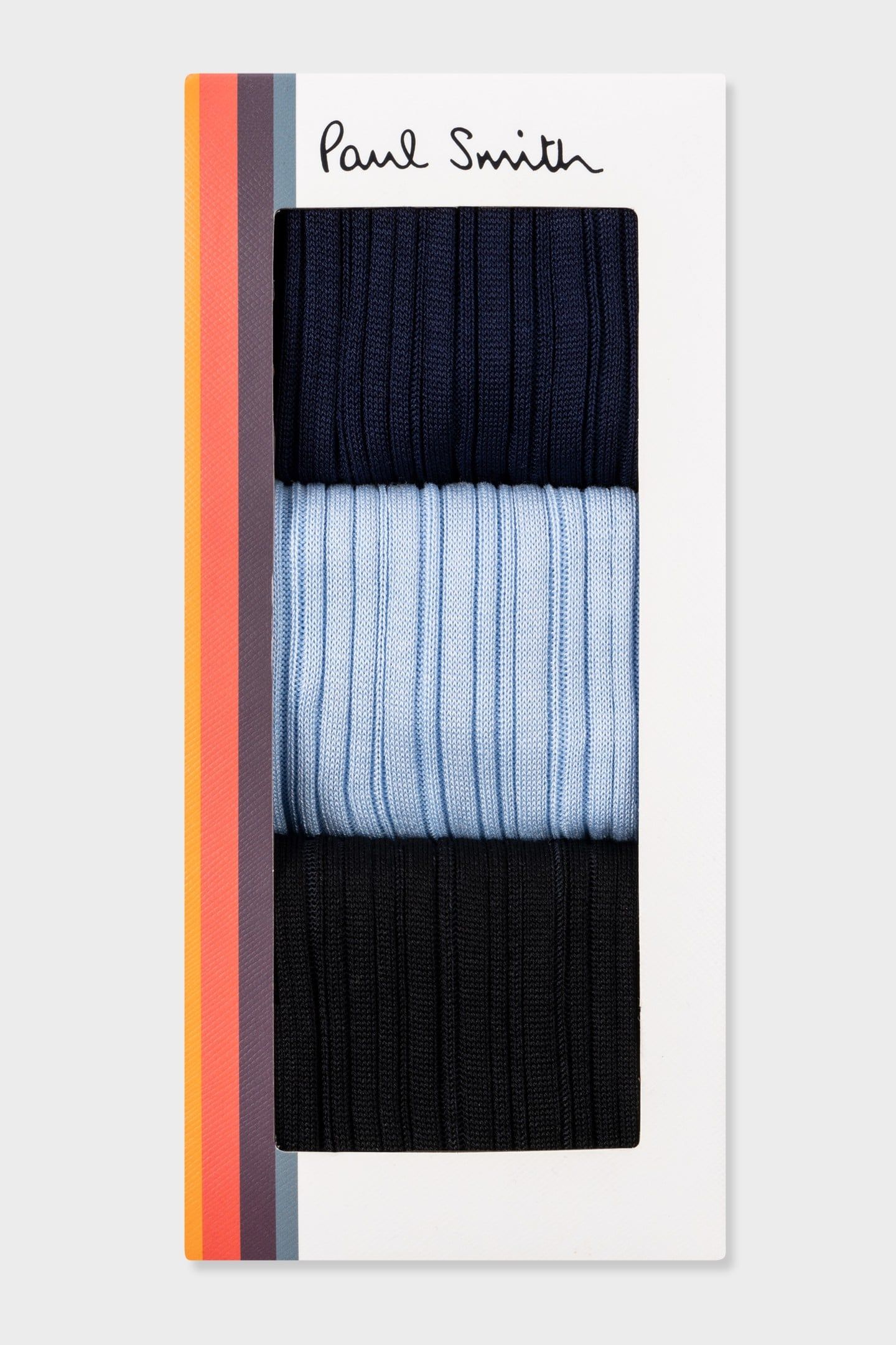 MEN SOCK 3 PACK SIG RIB MIXED PLATE 1 2
