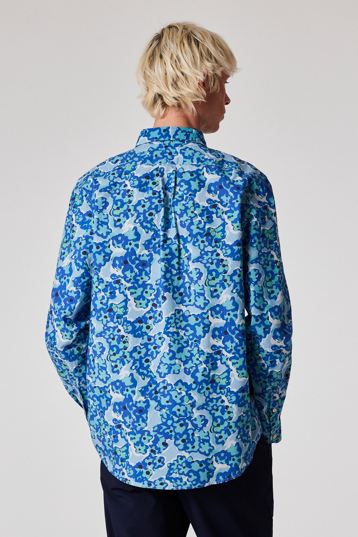 MENS LS REGULAR FIT SHIRT BLUE 2