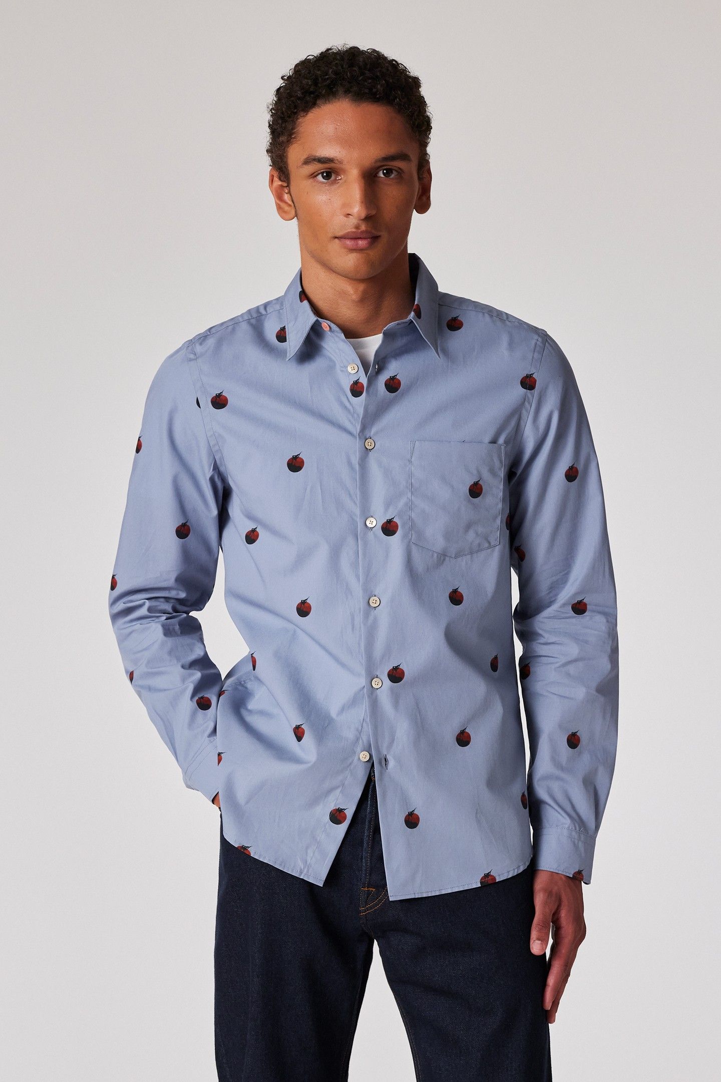 MENS LS TAILORED FIT SHIRT LIGHT BLUE 1