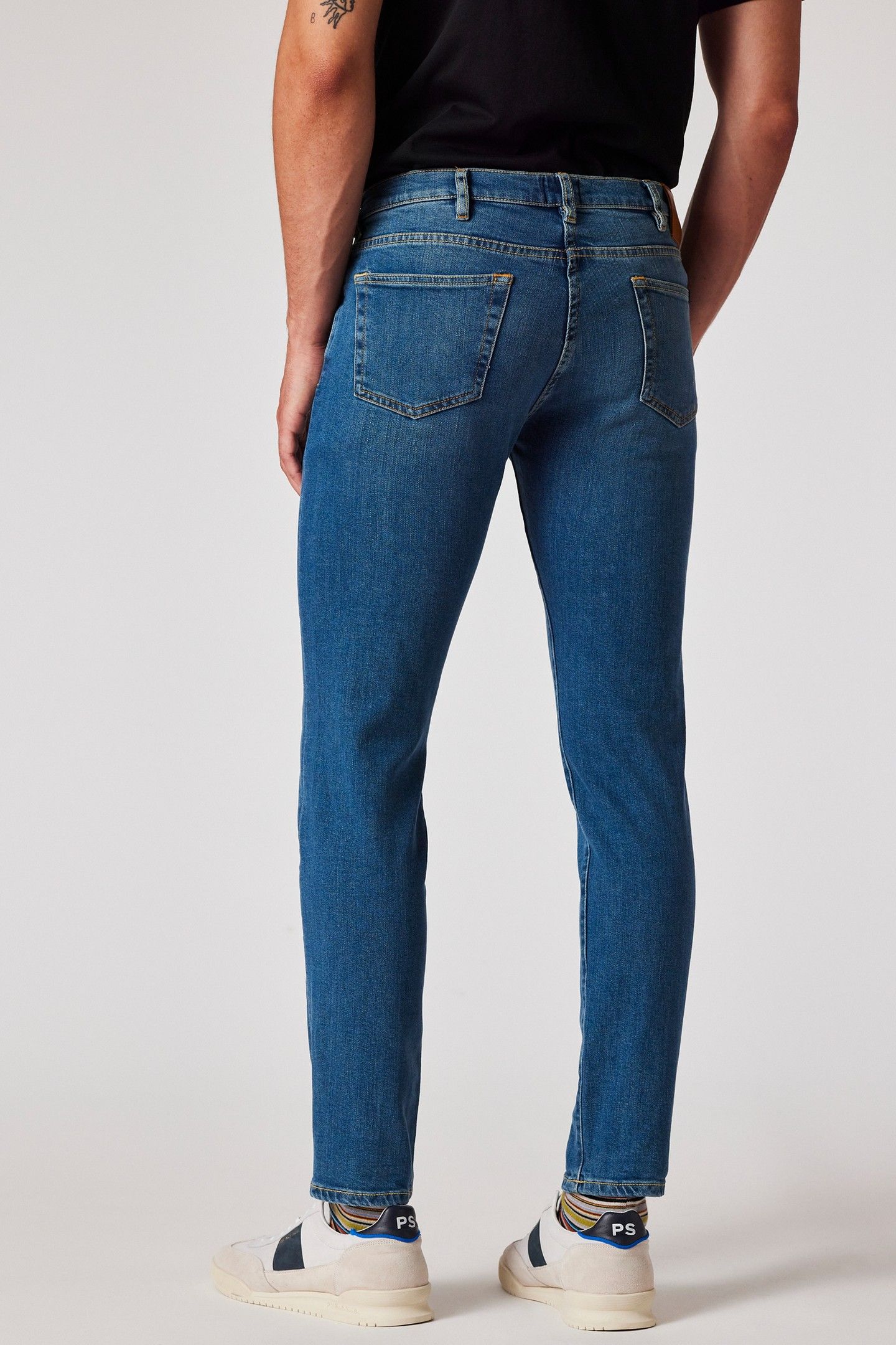 MENS SLIM FIT JEAN BLUE OVER DYED 2
