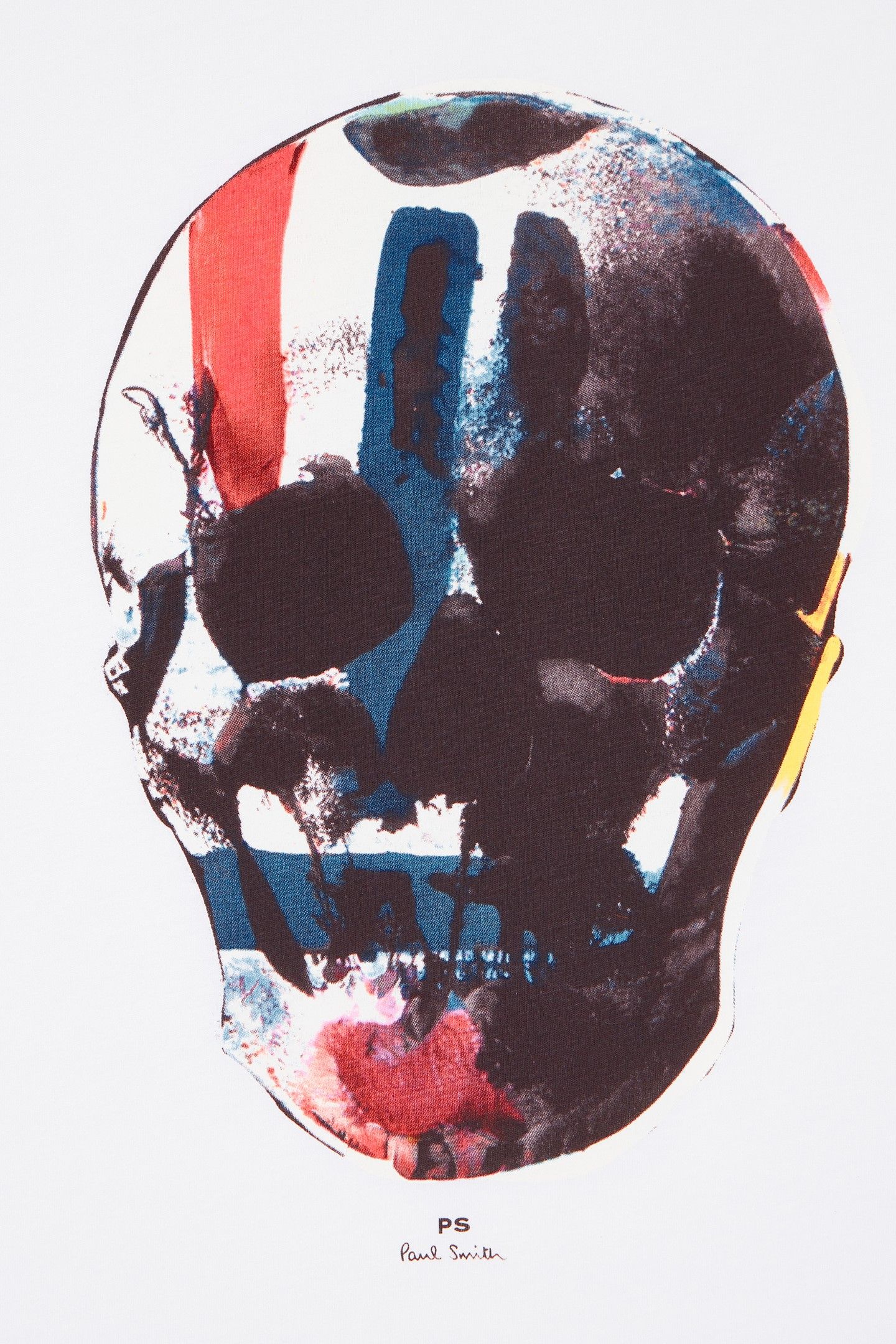 MENS REG FIT SS T SHIRT SKULL RED BLUE WHITE 5