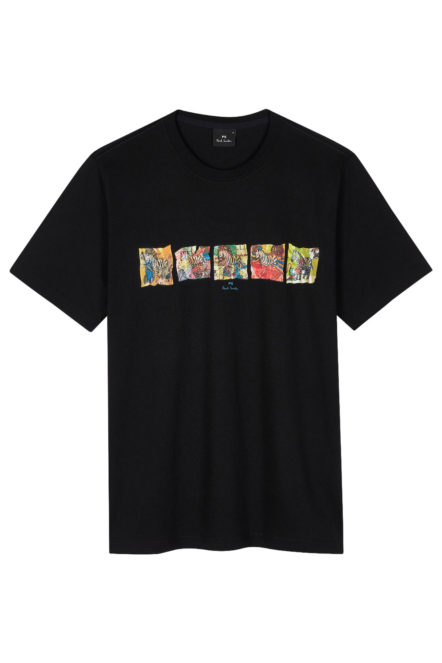 MENS REG FIT SS T SHIRT ZEBRAS BLACK 1