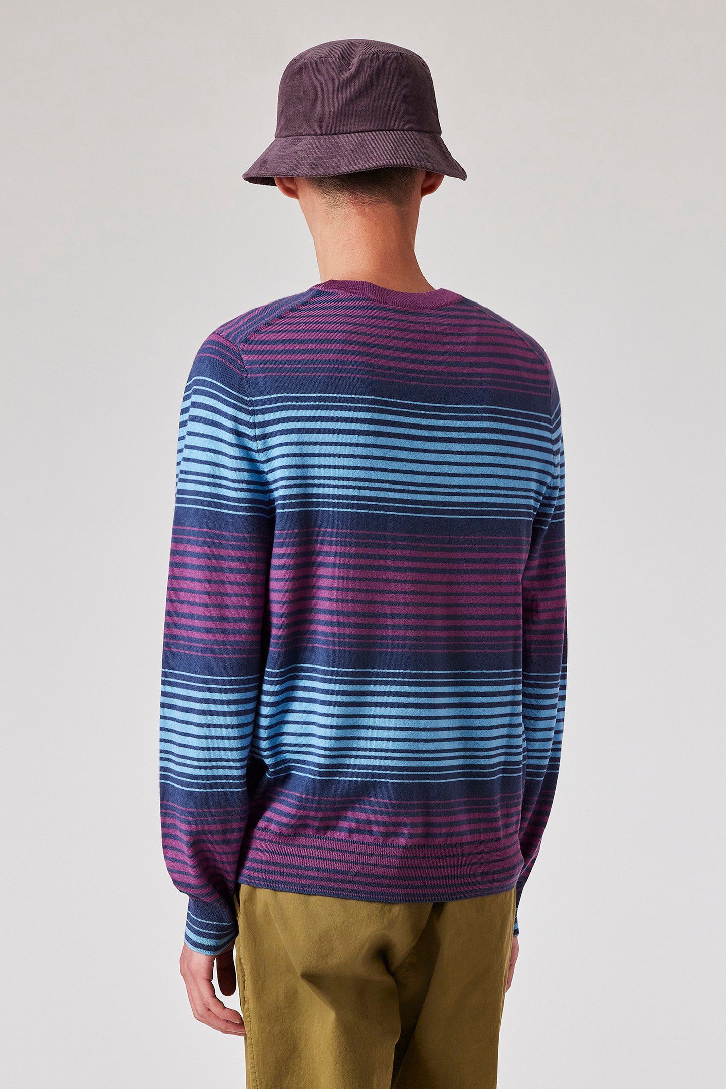 MENS SWEATER CREW NECK PURPLE 4