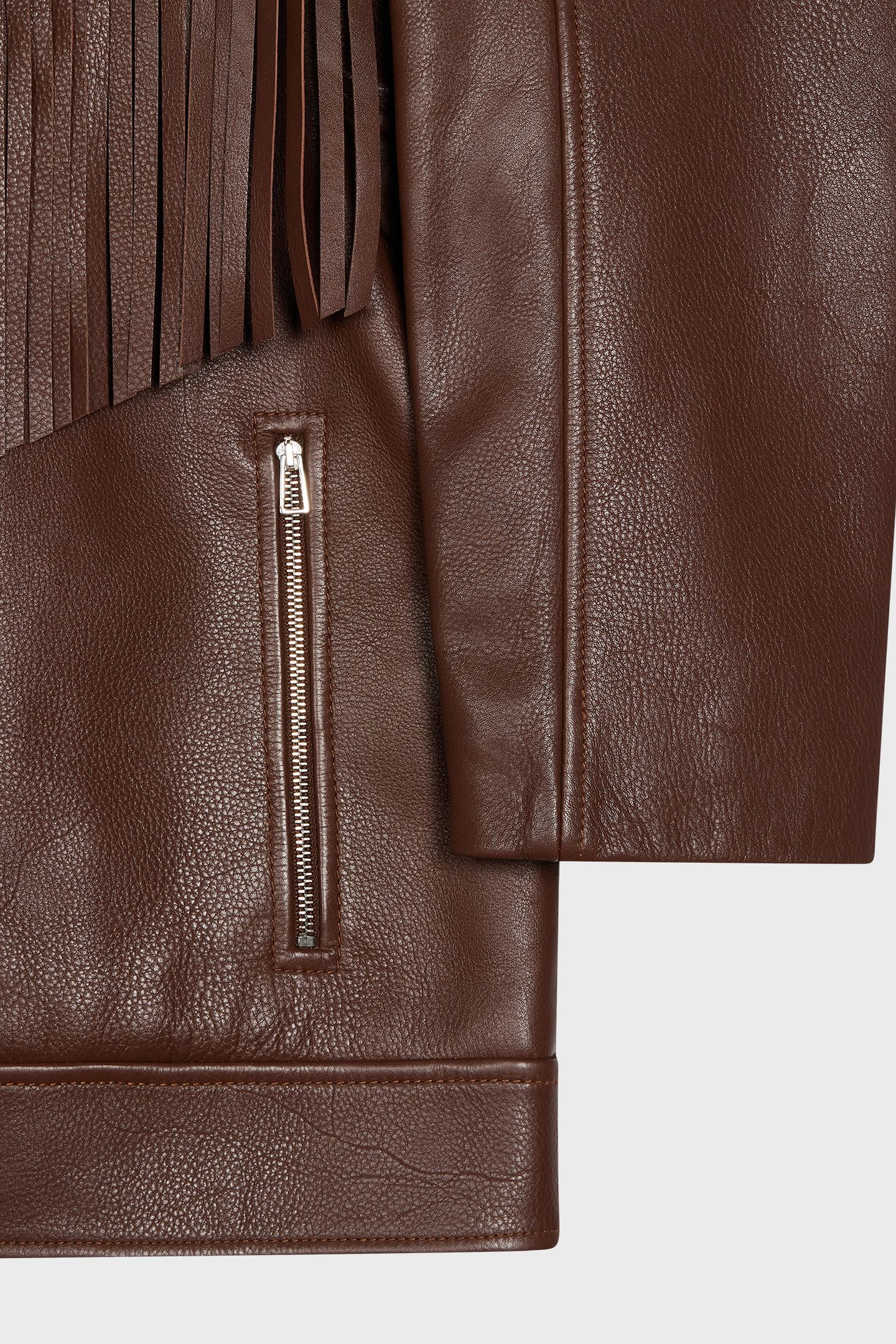WOMENS JACKET LEATHER DARK BROWN 8