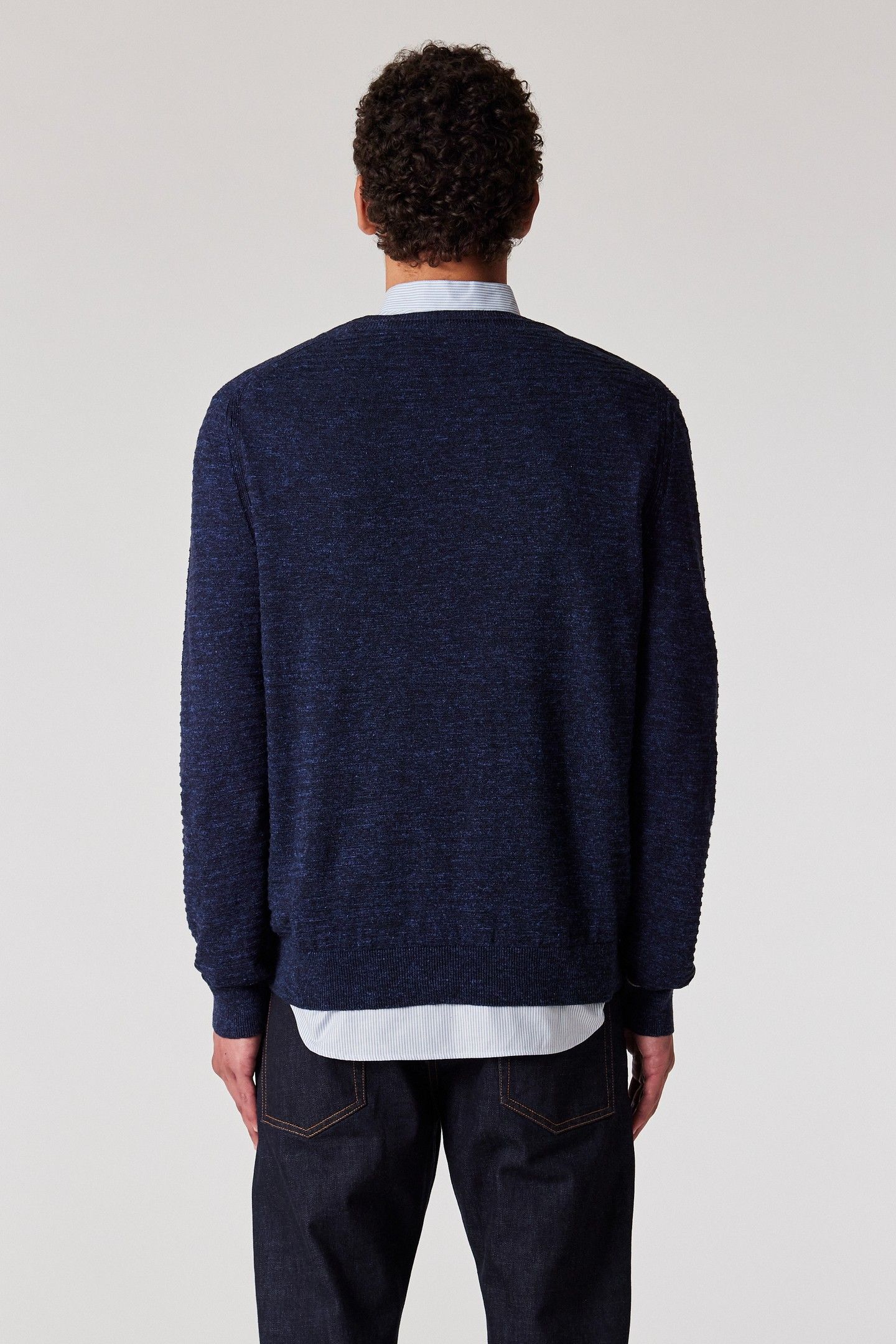MENS SWEATER CREW NECK INKY BLUE 5