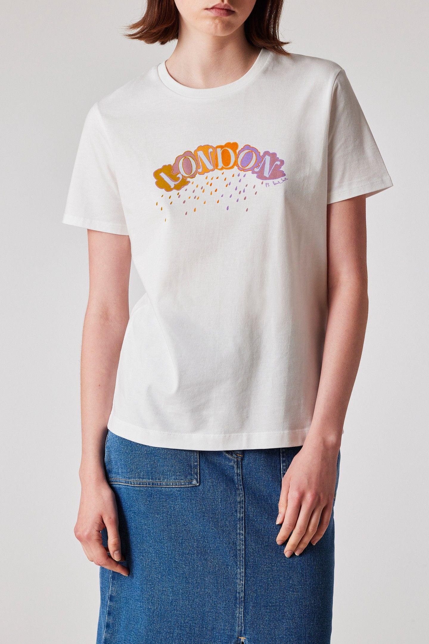 WOMENS LONDON RAIN T-SHIRT WHITE 1