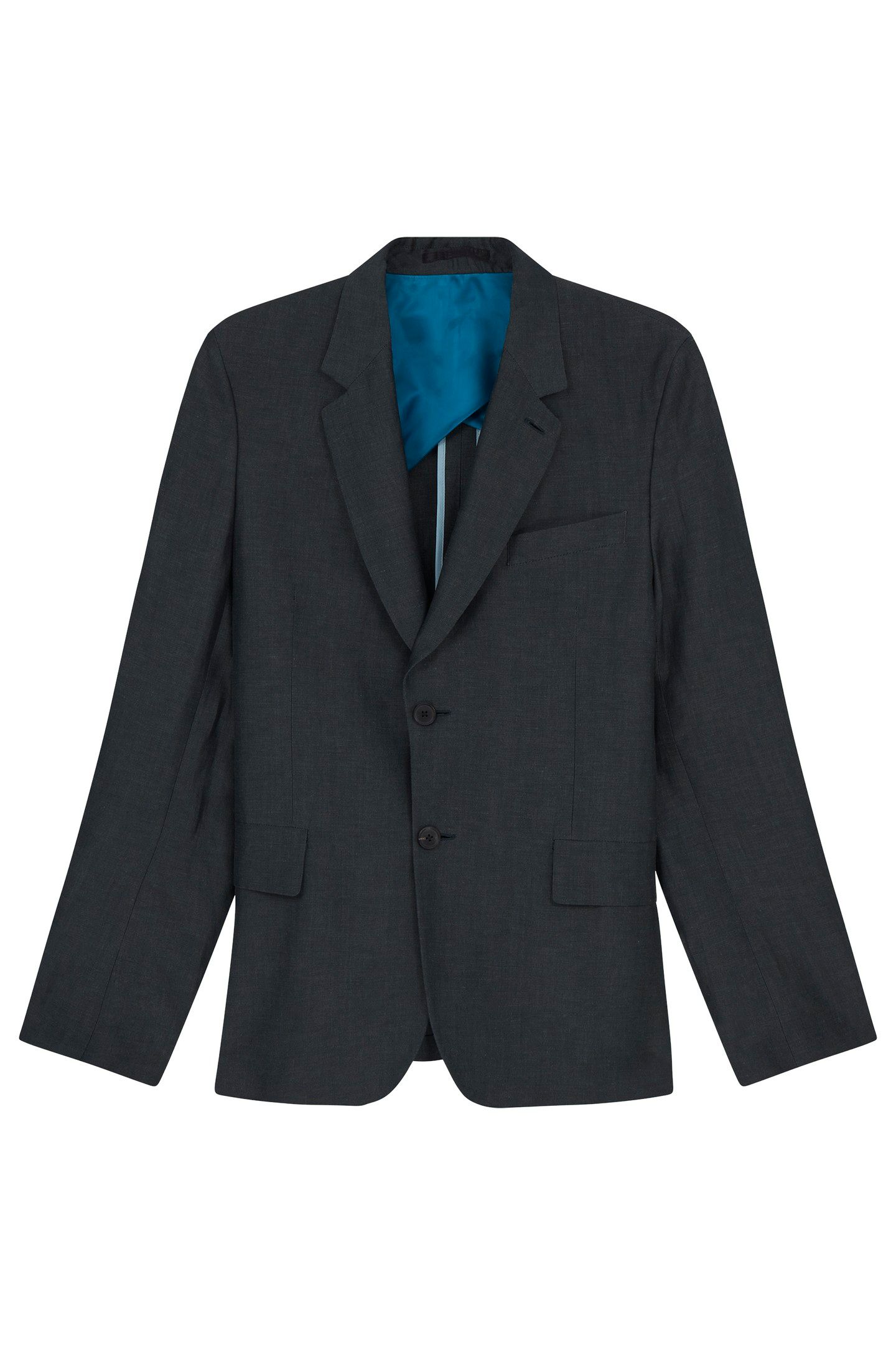 MENS 2 BUTTON JACKET PETROL GREEN 1