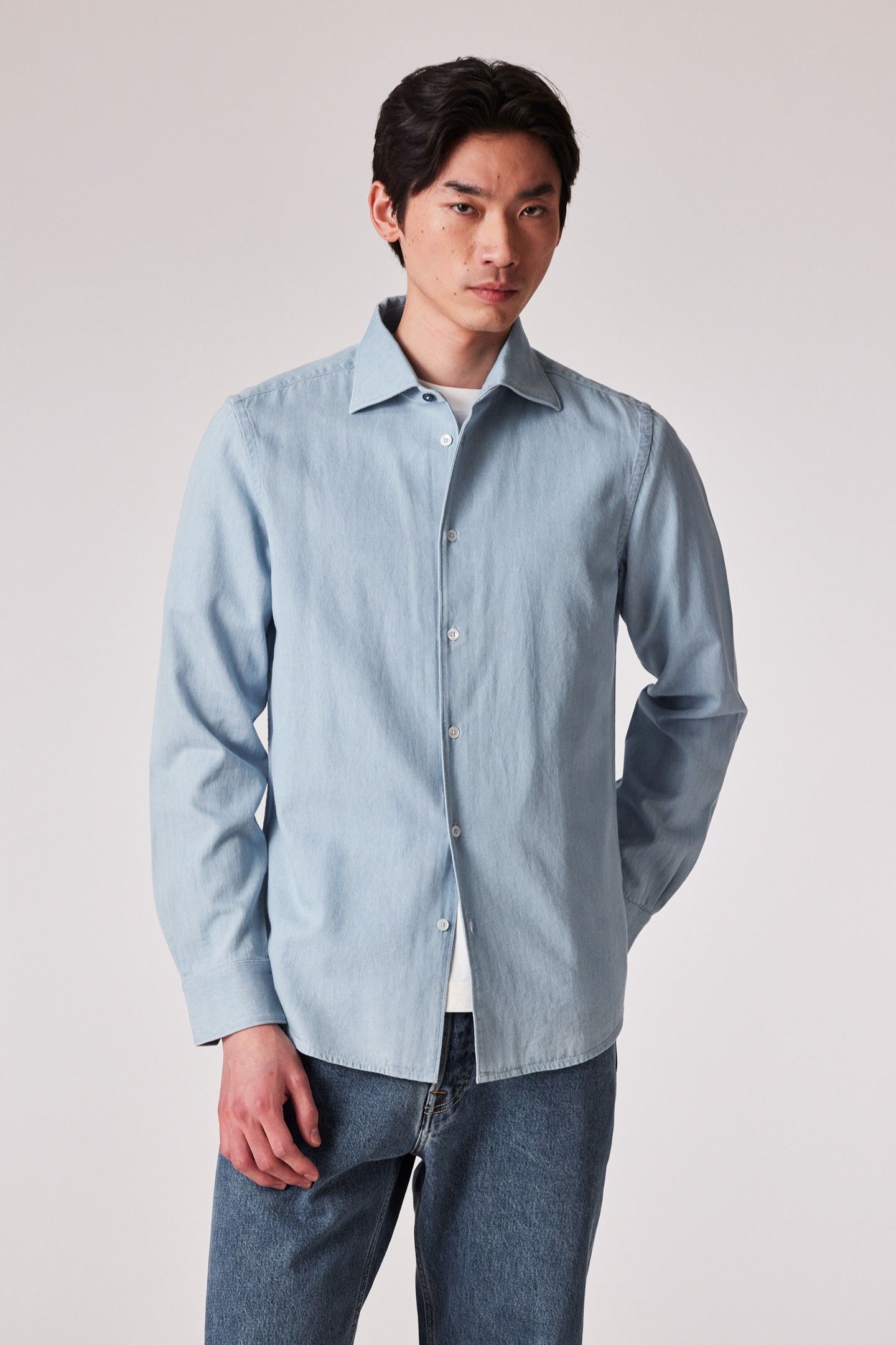 MENS S/C SLIM FIT SHIRT LIGHT BASE 1