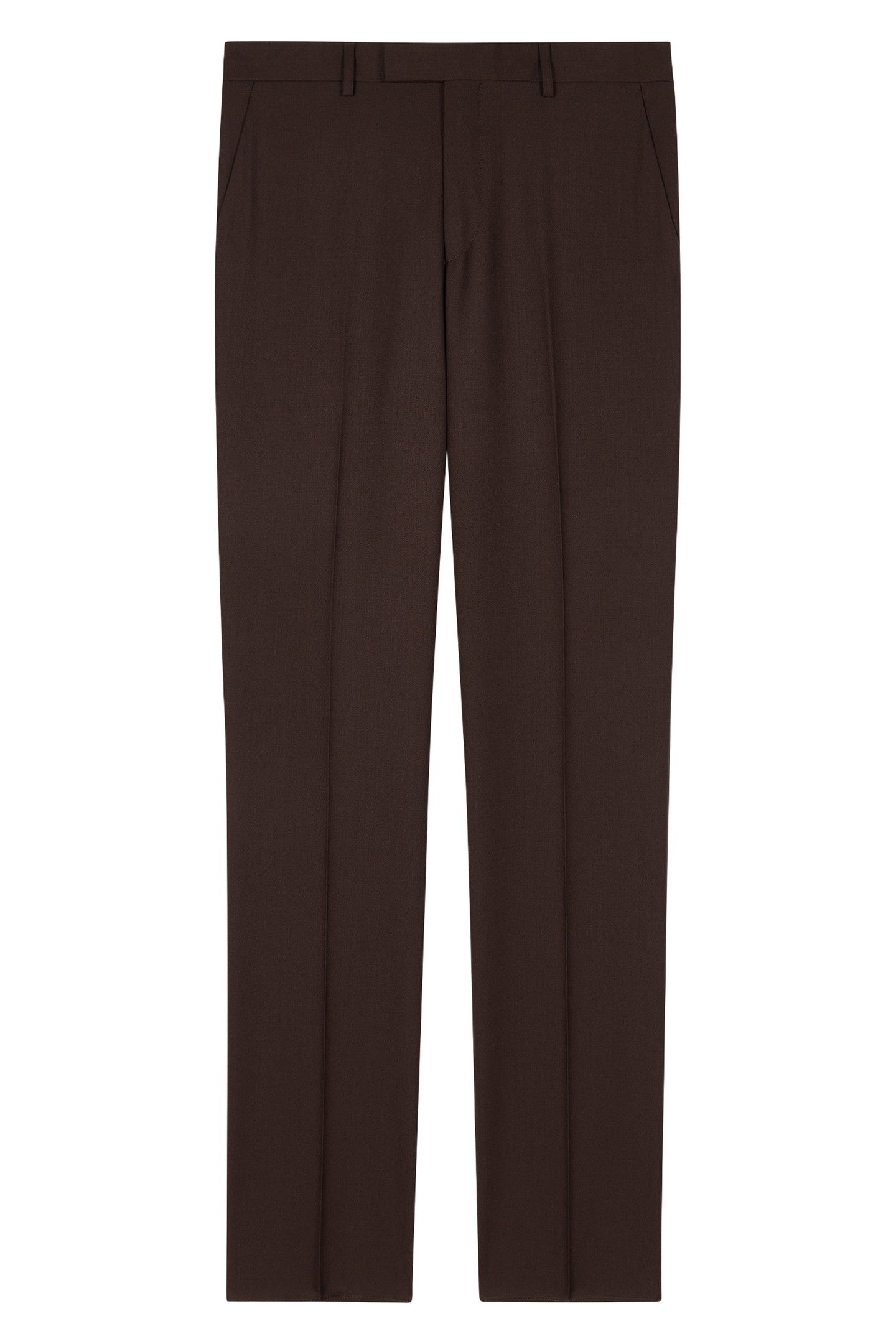 MENS TAILORED FIT 2 BUTTON SUIT DARK BROWN 7