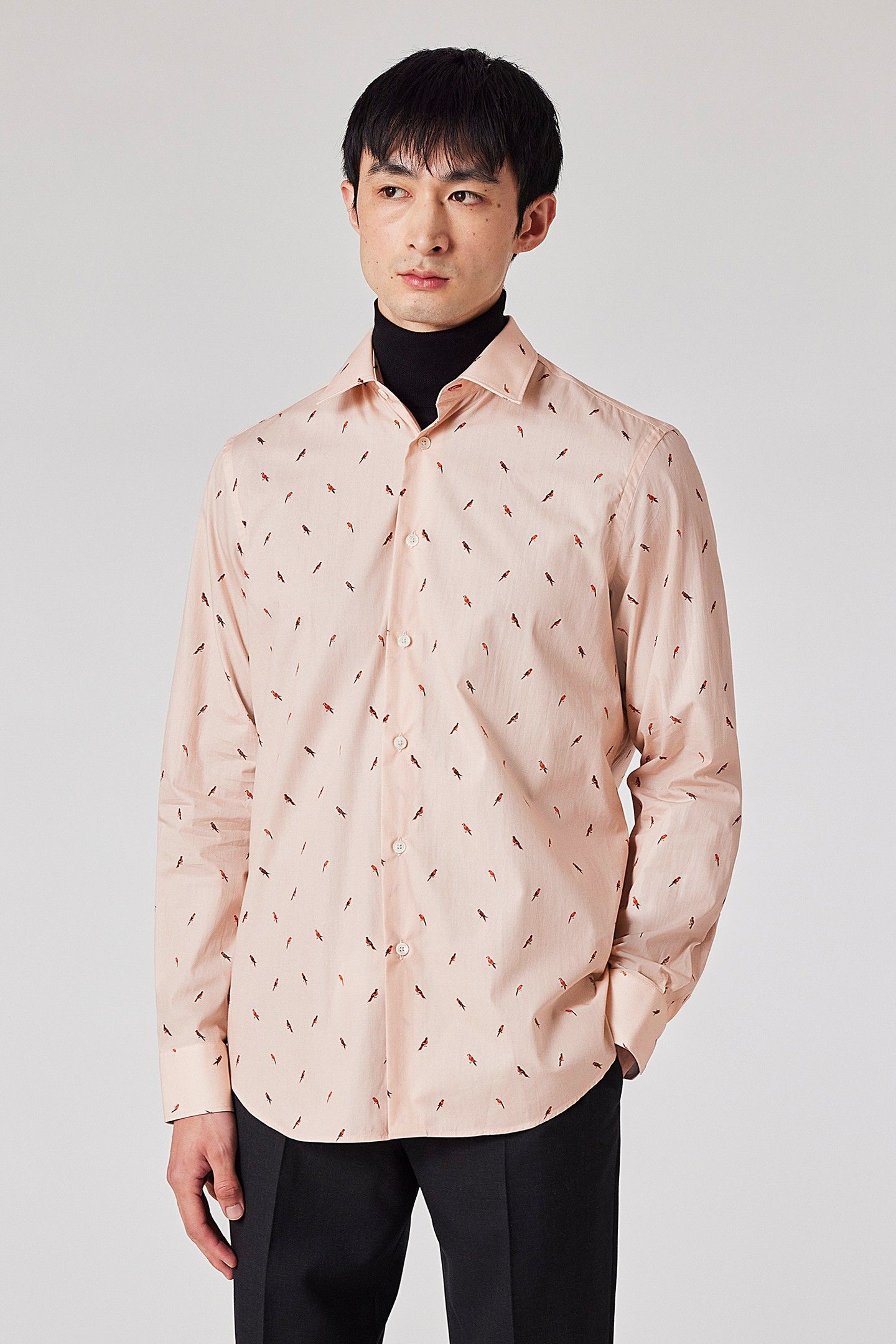MENS S/C TAILORED FIT SHIRT PINK 1