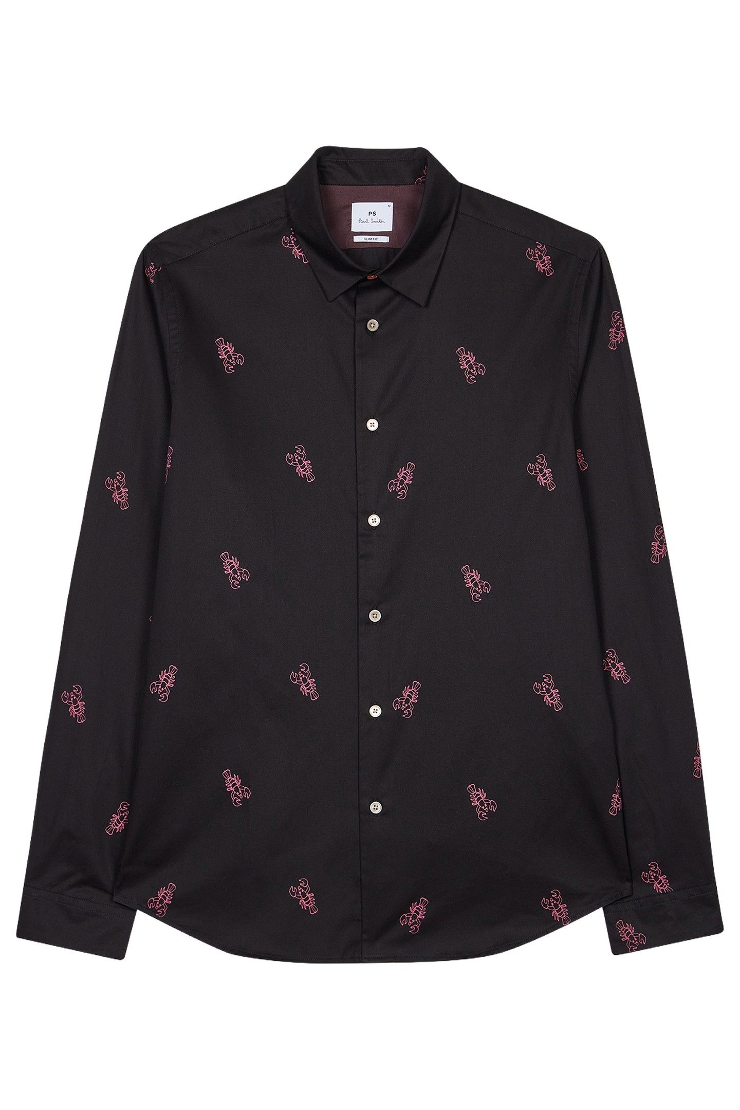MENS LS SLIM FIT SHIRT BLACK 4