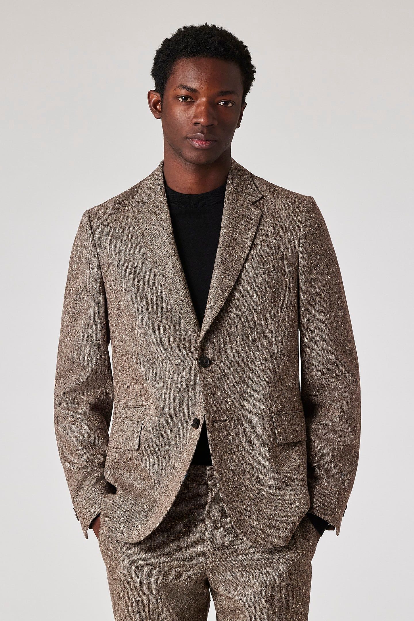 MENS 2 BUTTON JACKET HAZELNUT 1
