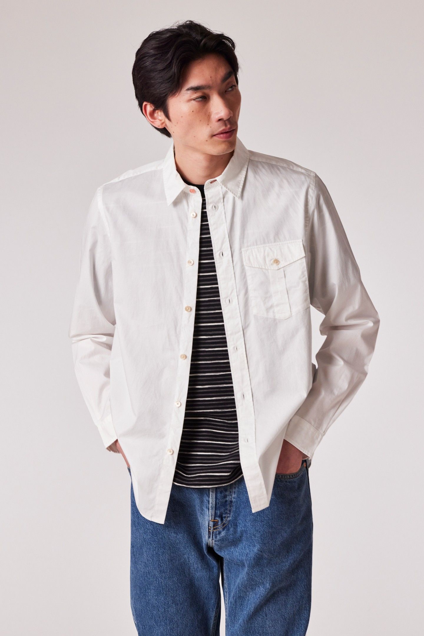 MENS LS REGULAR FIT SHIRT WHITE 1