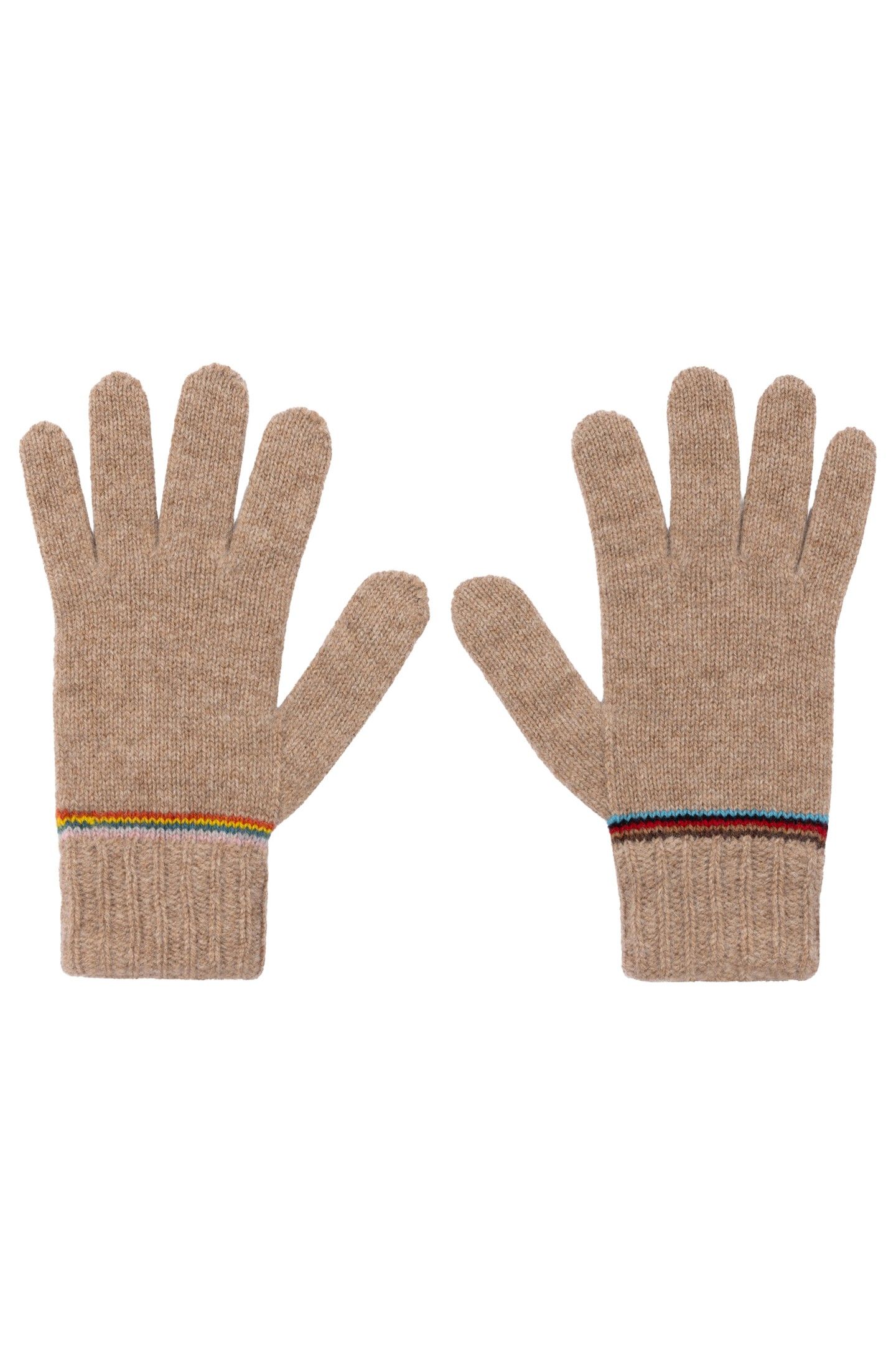 MEN GLOVE SIG BLOCK STRPE TAN 1